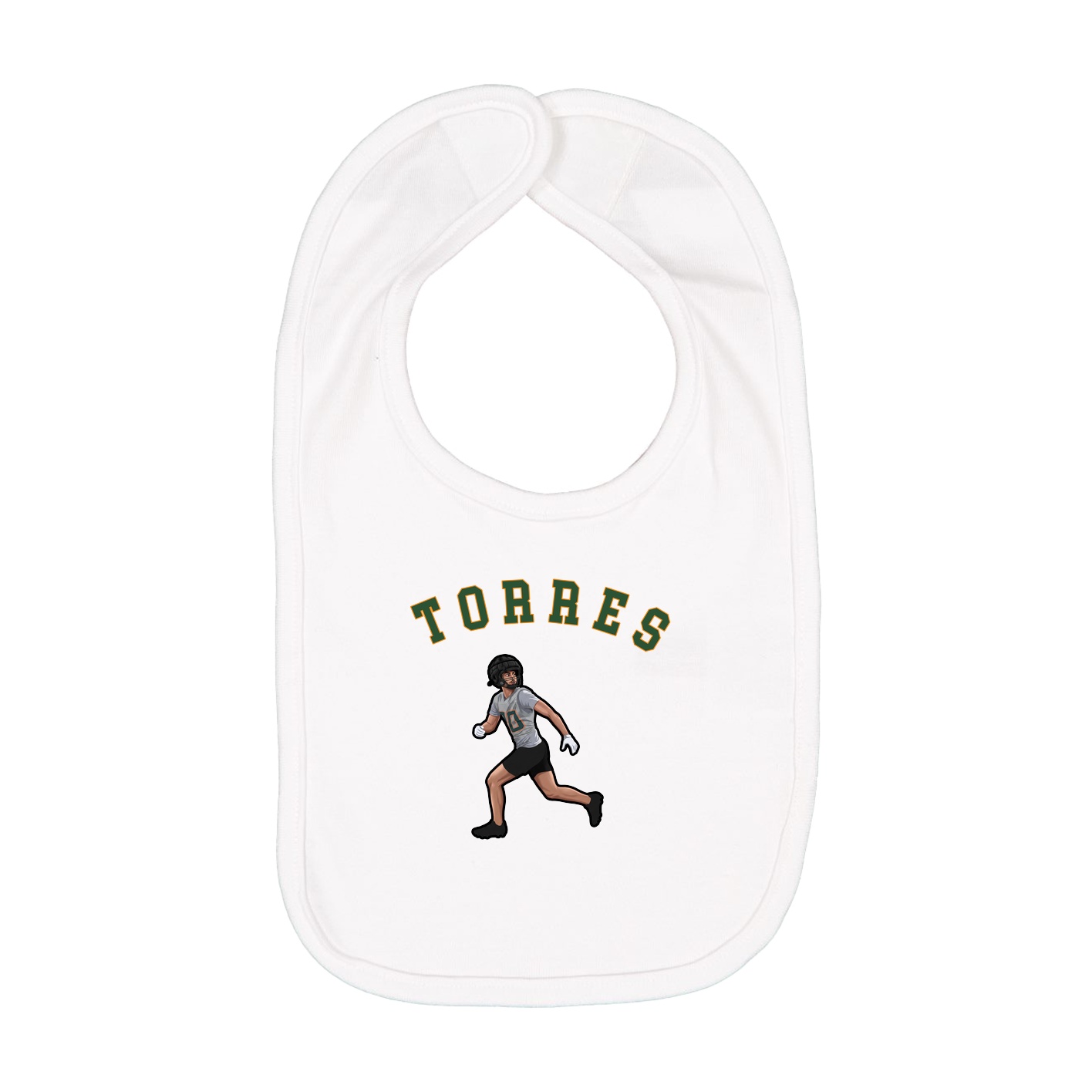 Infant Bib — Shirsey Arch in White
