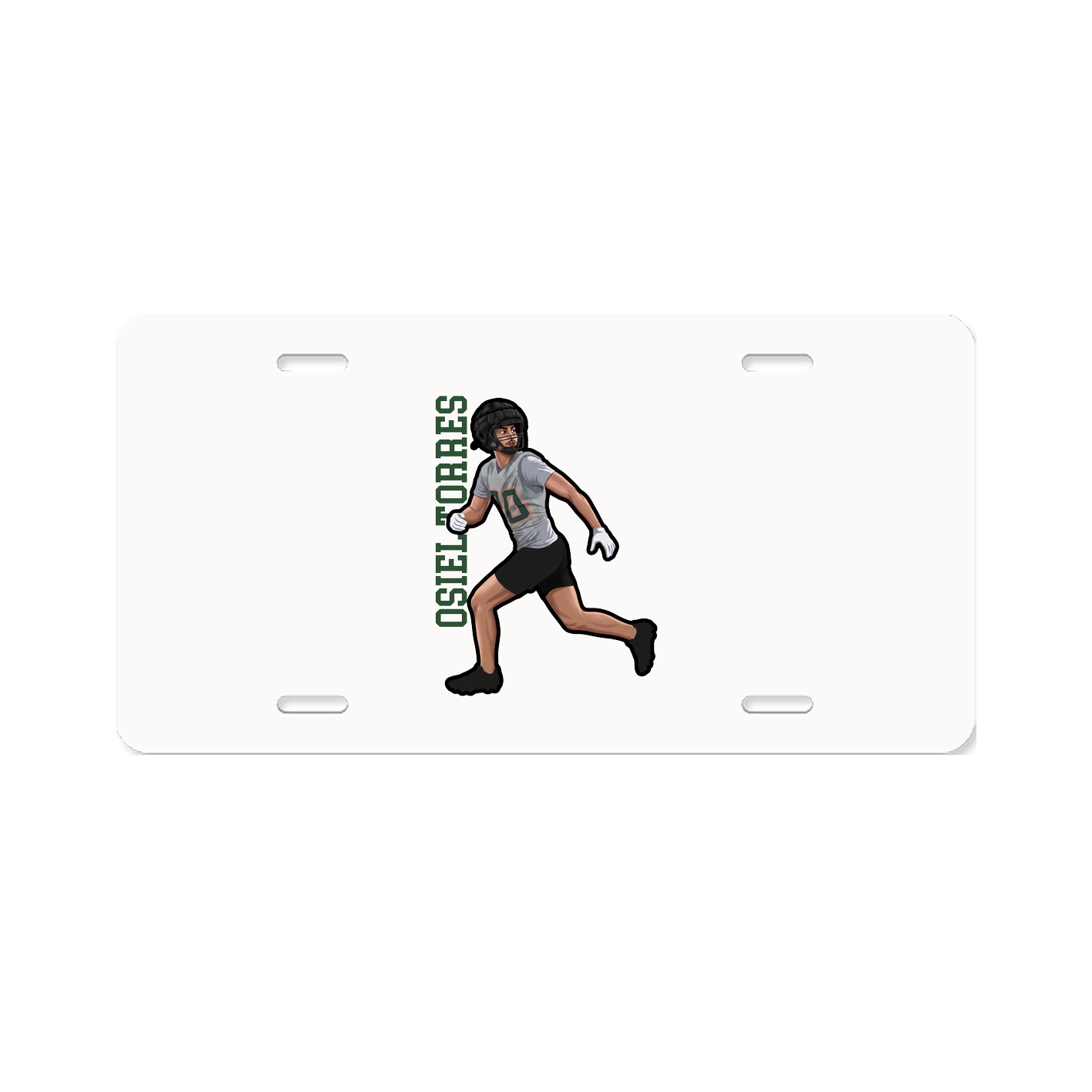 License Plate — Name Vertical in Classic