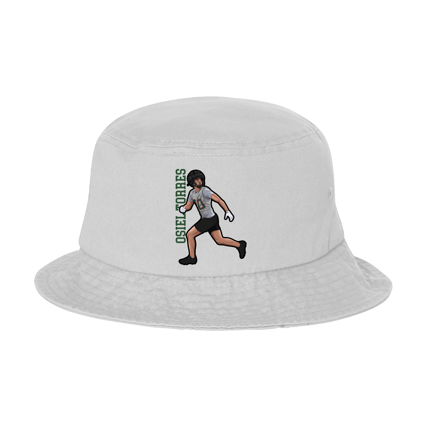 Bucket Cap — Name Vertical in White