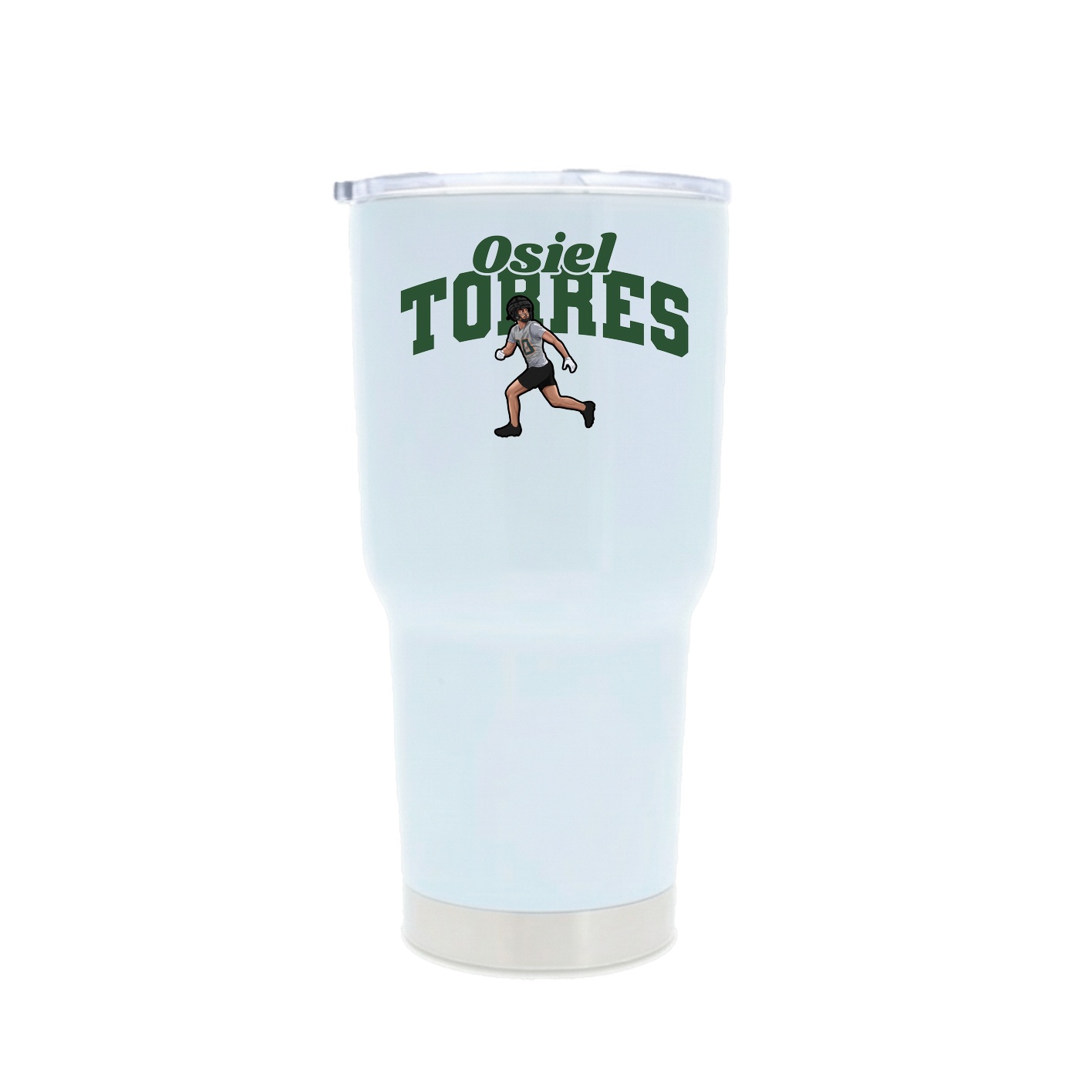 30oz Stainless Steel Tumbler — Signature Arch in White