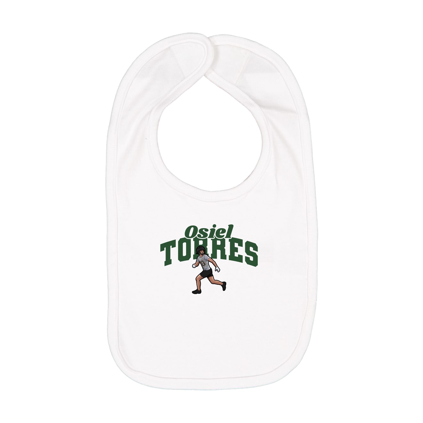 Infant Bib — Signature Arch in White