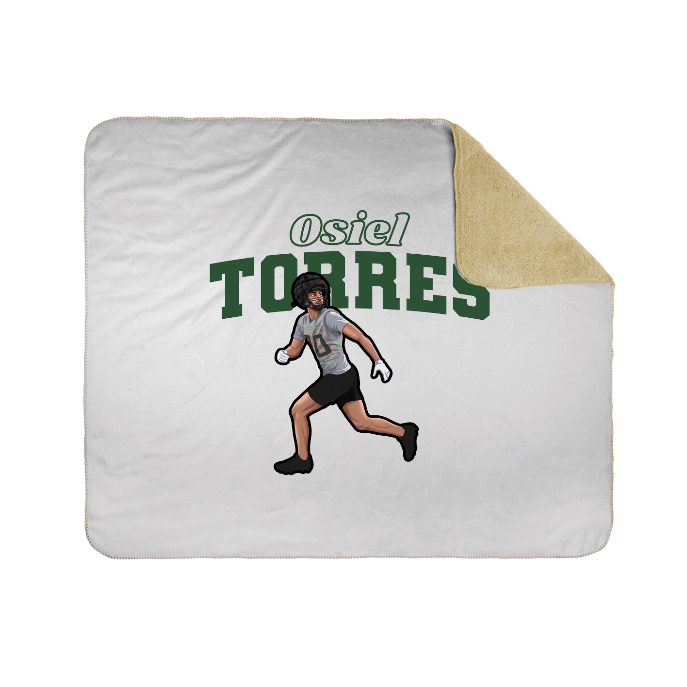 Throw Blanket — Name Arch in White
