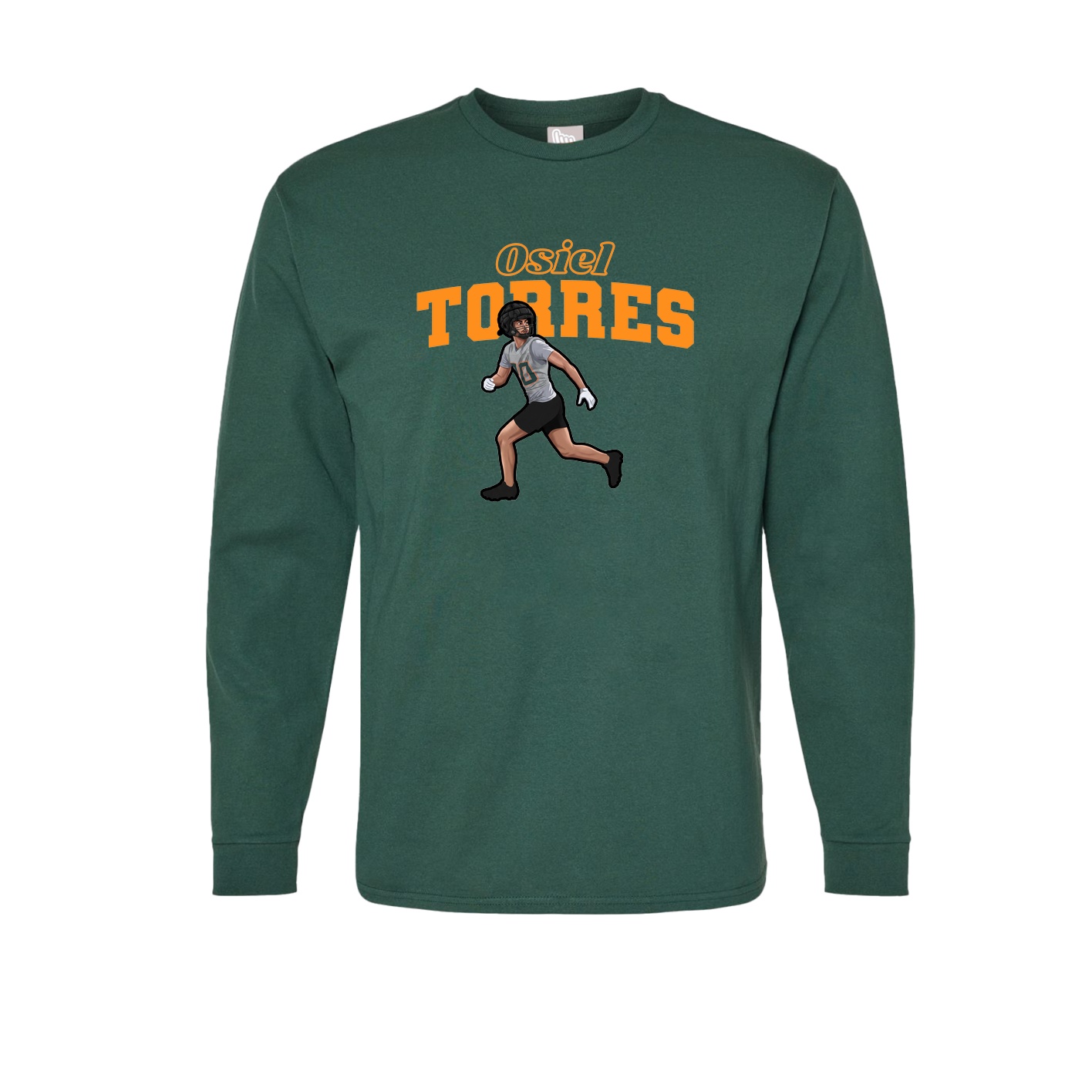 Long Sleeve Tee — Name Arch in Green