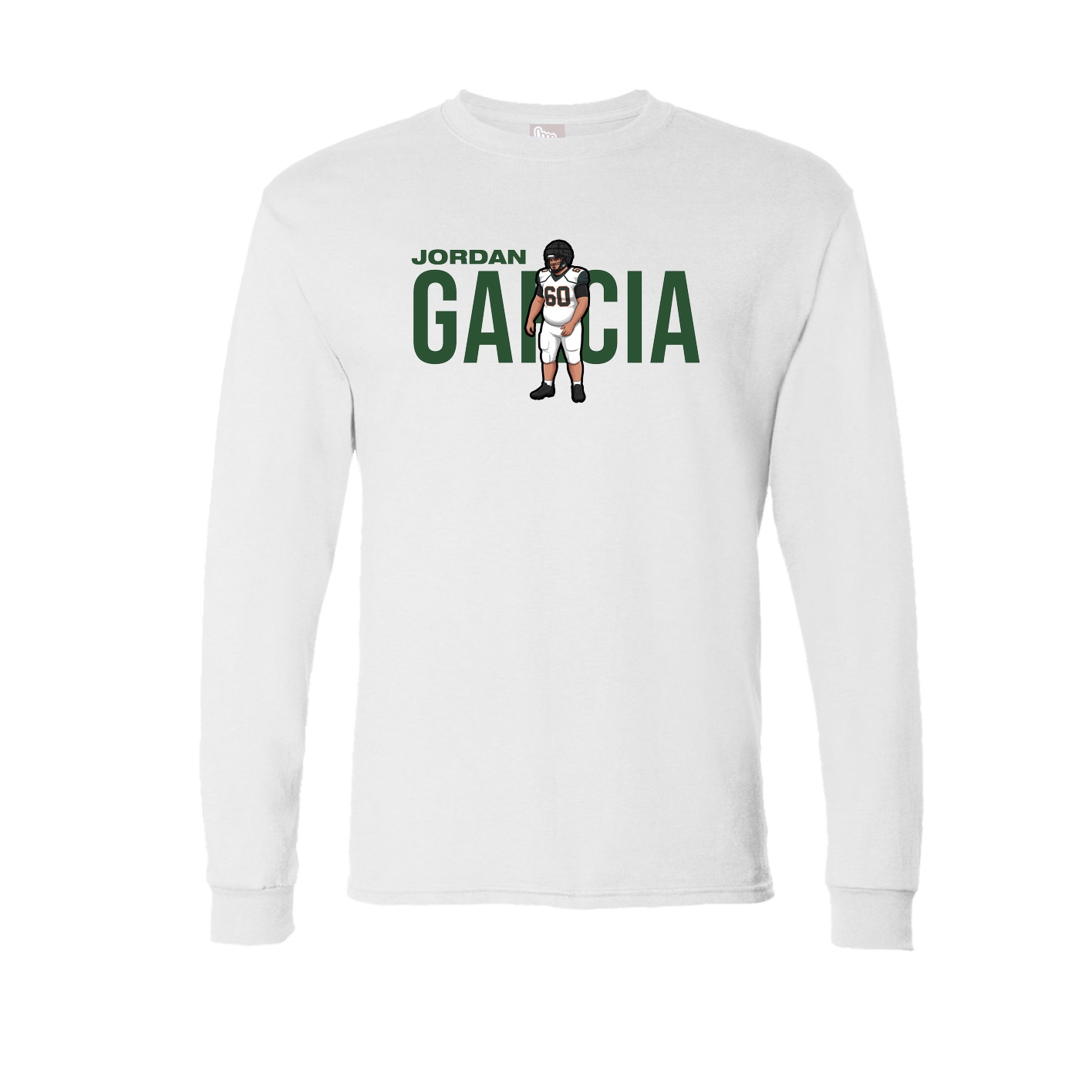 Long Sleeve Tee — Player Name in White