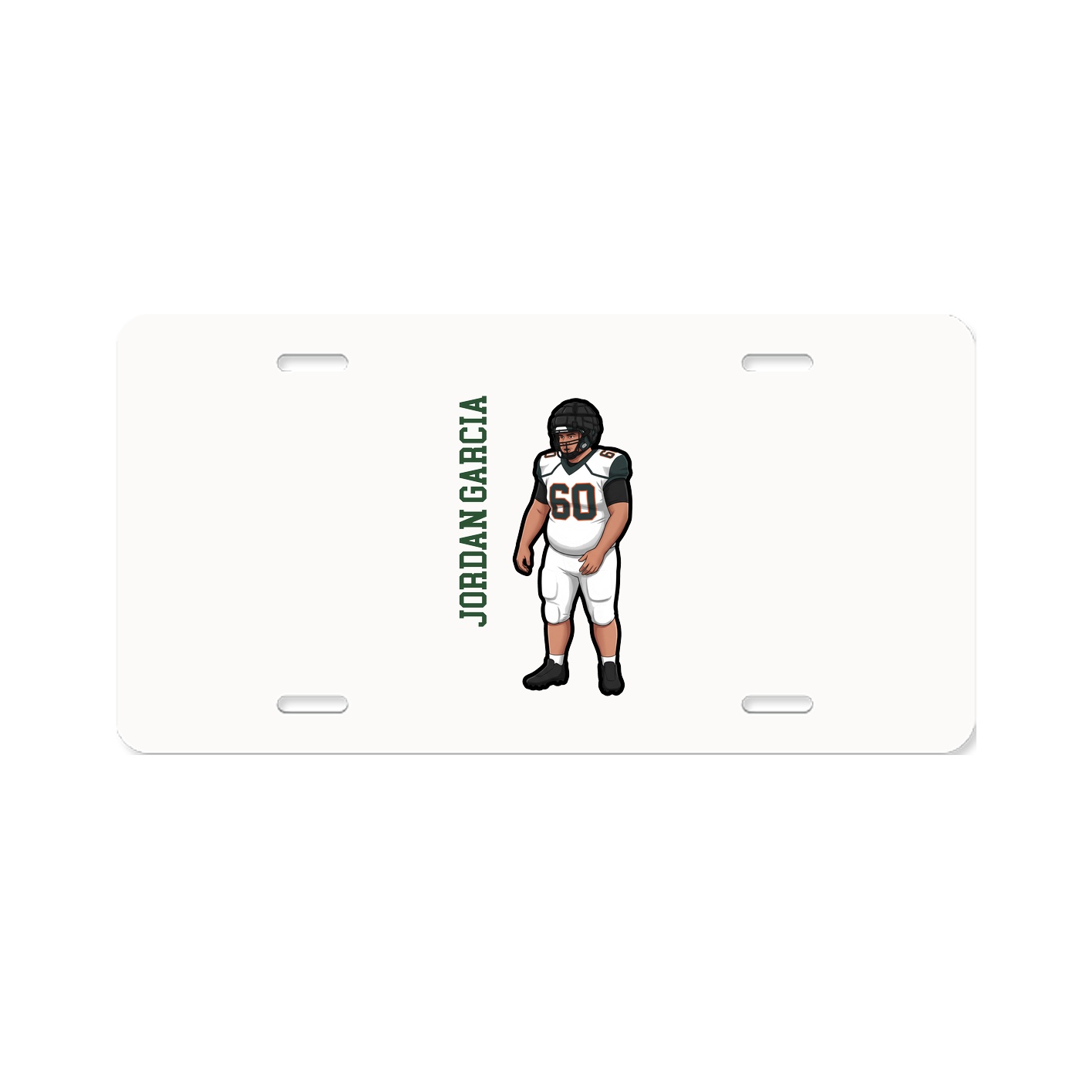 License Plate — Name Vertical in Classic
