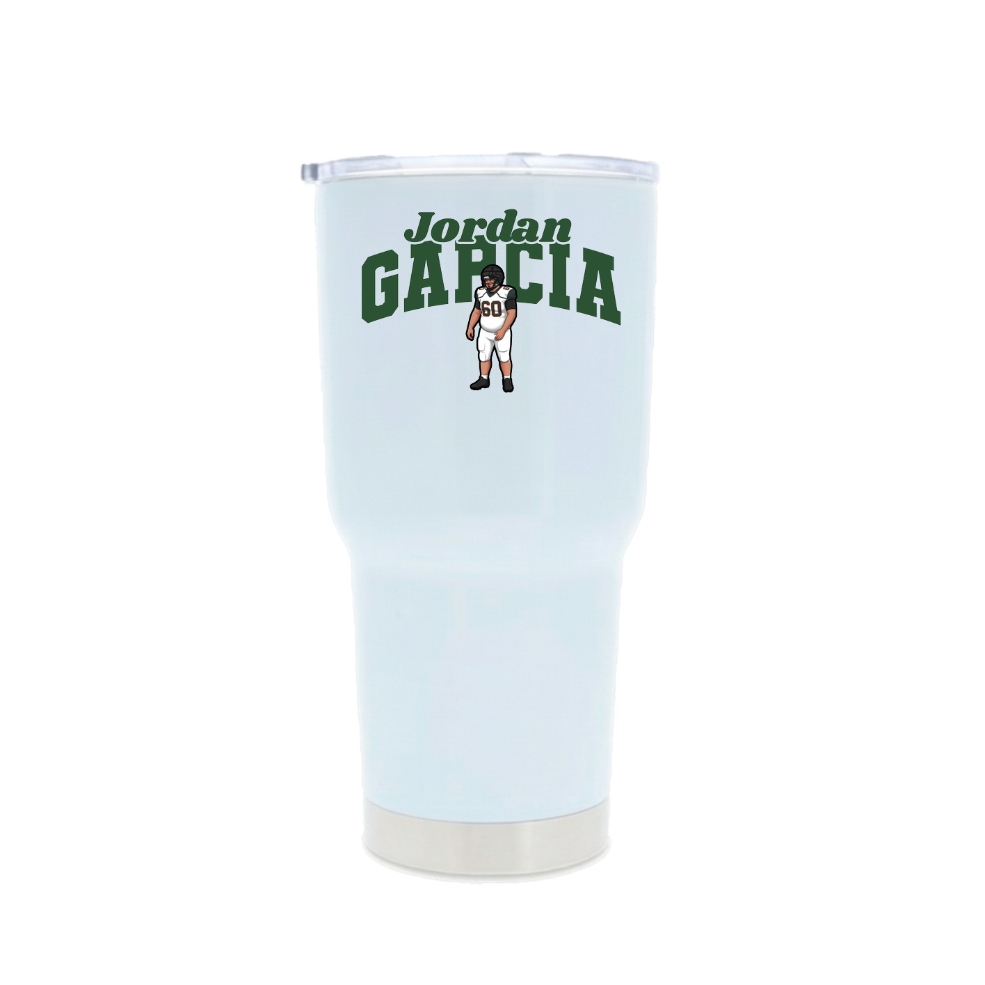 30oz Stainless Steel Tumbler — Signature Arch in White