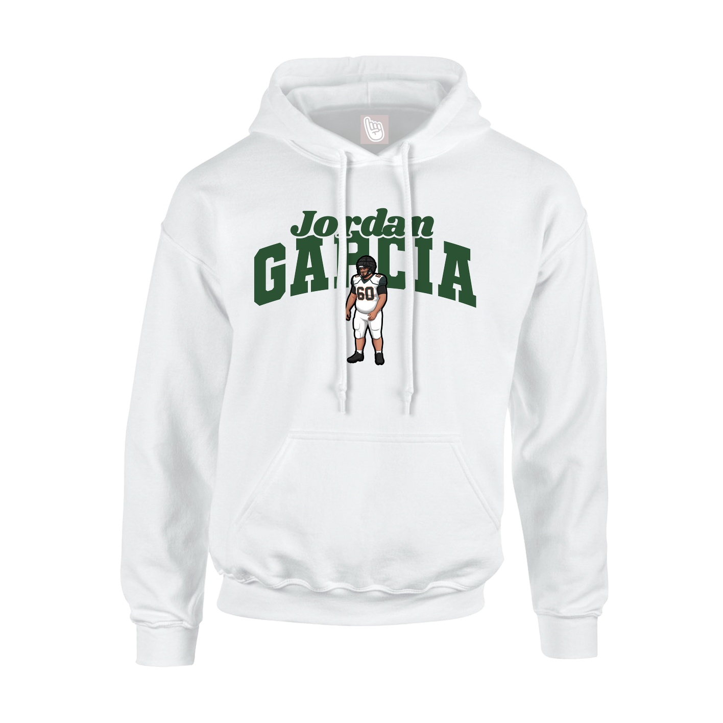 Youth Hoodie — Signature Arch in White