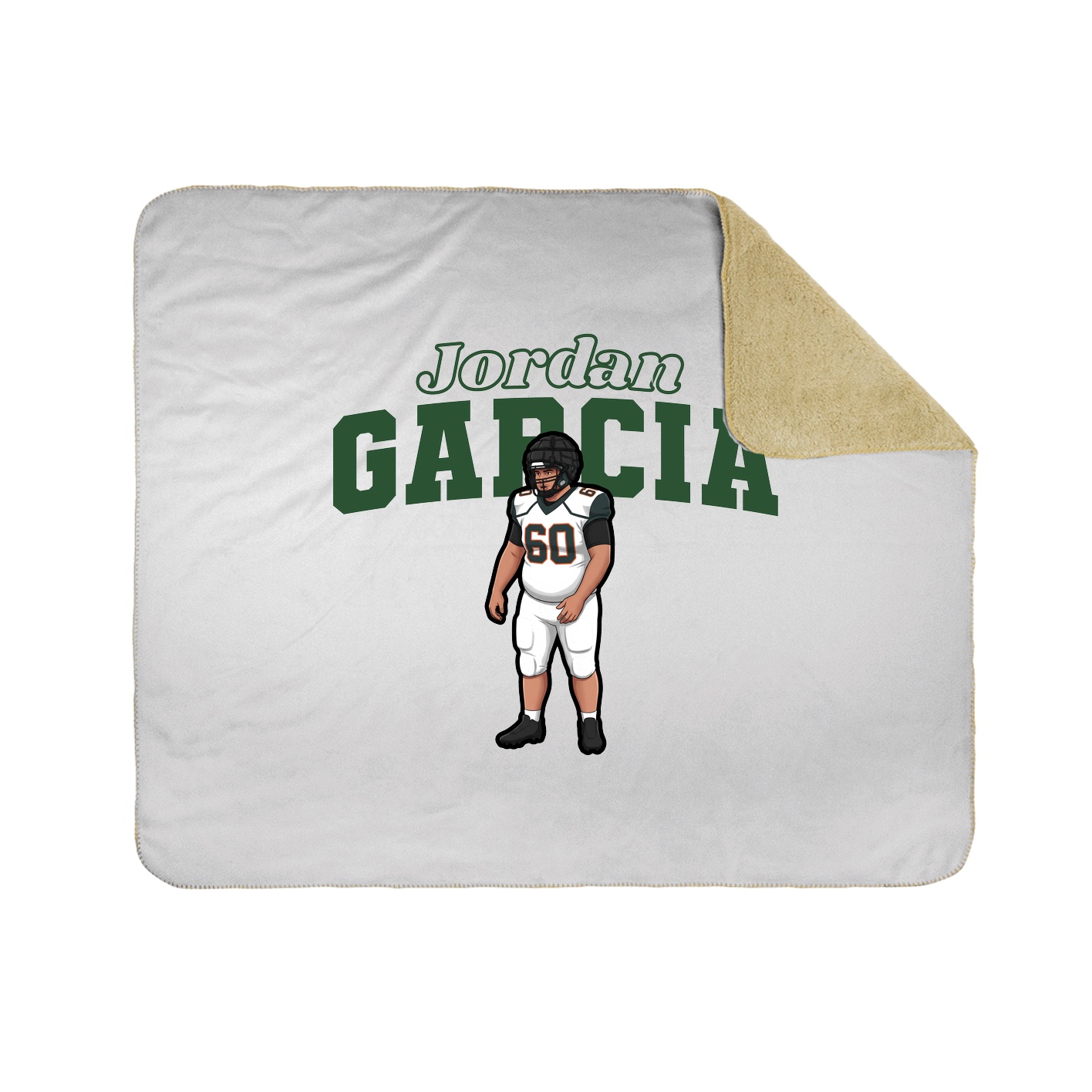 Throw Blanket — Name Arch in White