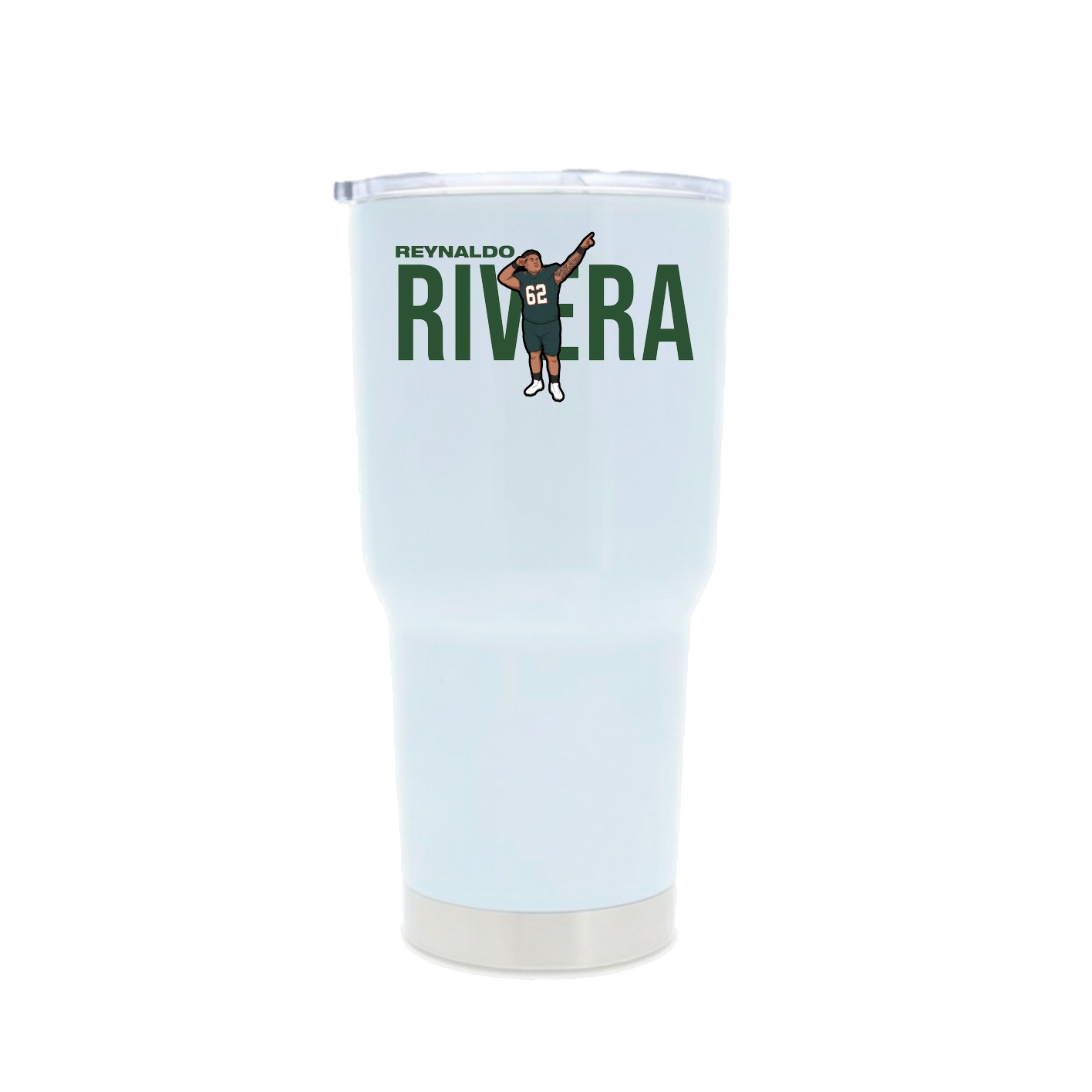 30oz Stainless Steel Tumbler — Player Name in White