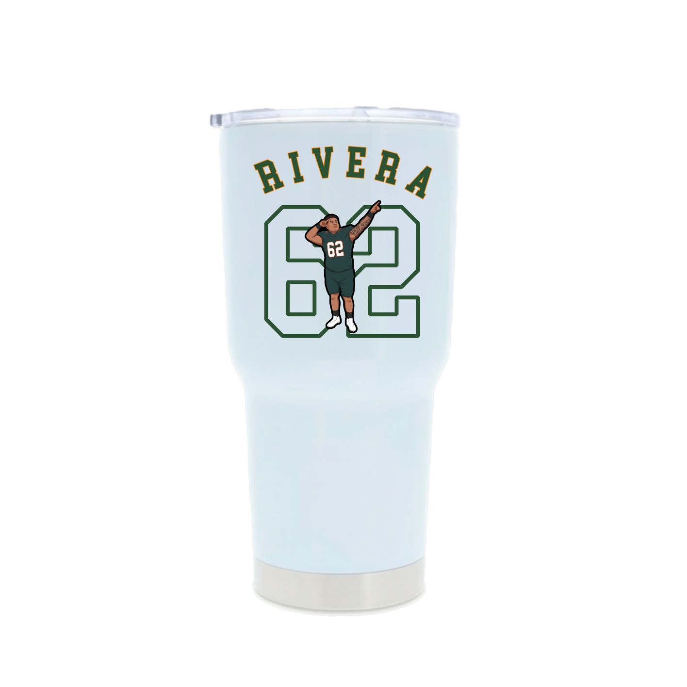 30oz Stainless Steel Tumbler — Shirsey Arch in White