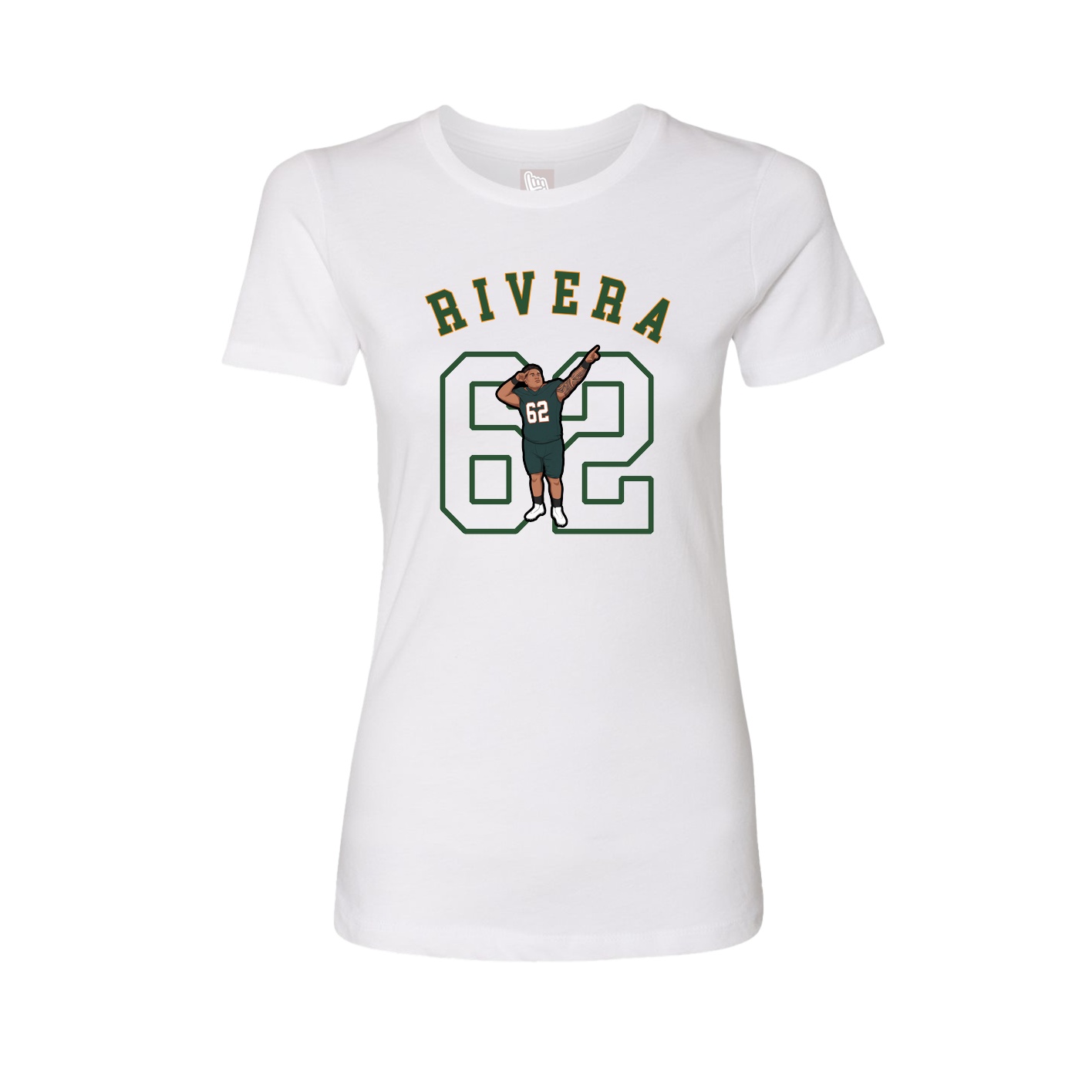 Fitted Women's Tee — Shirsey Arch in White