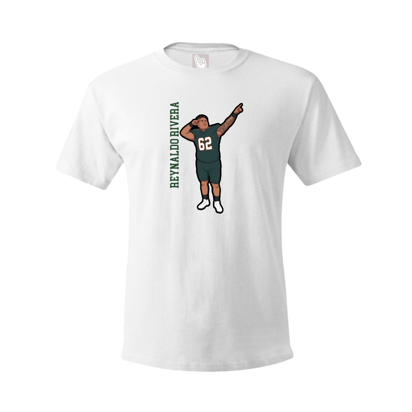 Tee — Name Vertical in White