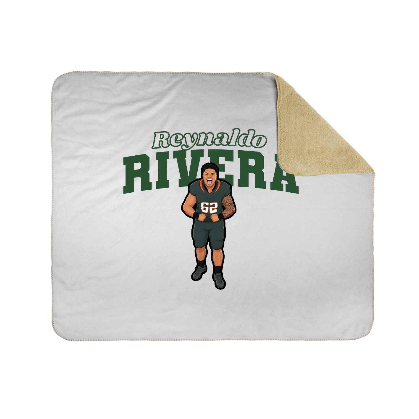 Throw Blanket — Name Arch in White