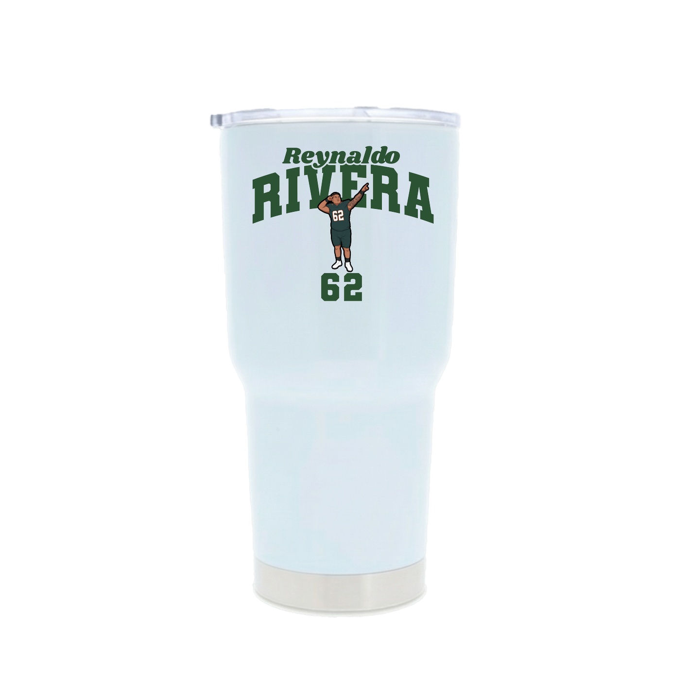 30oz Stainless Steel Tumbler — Signature Arch in White