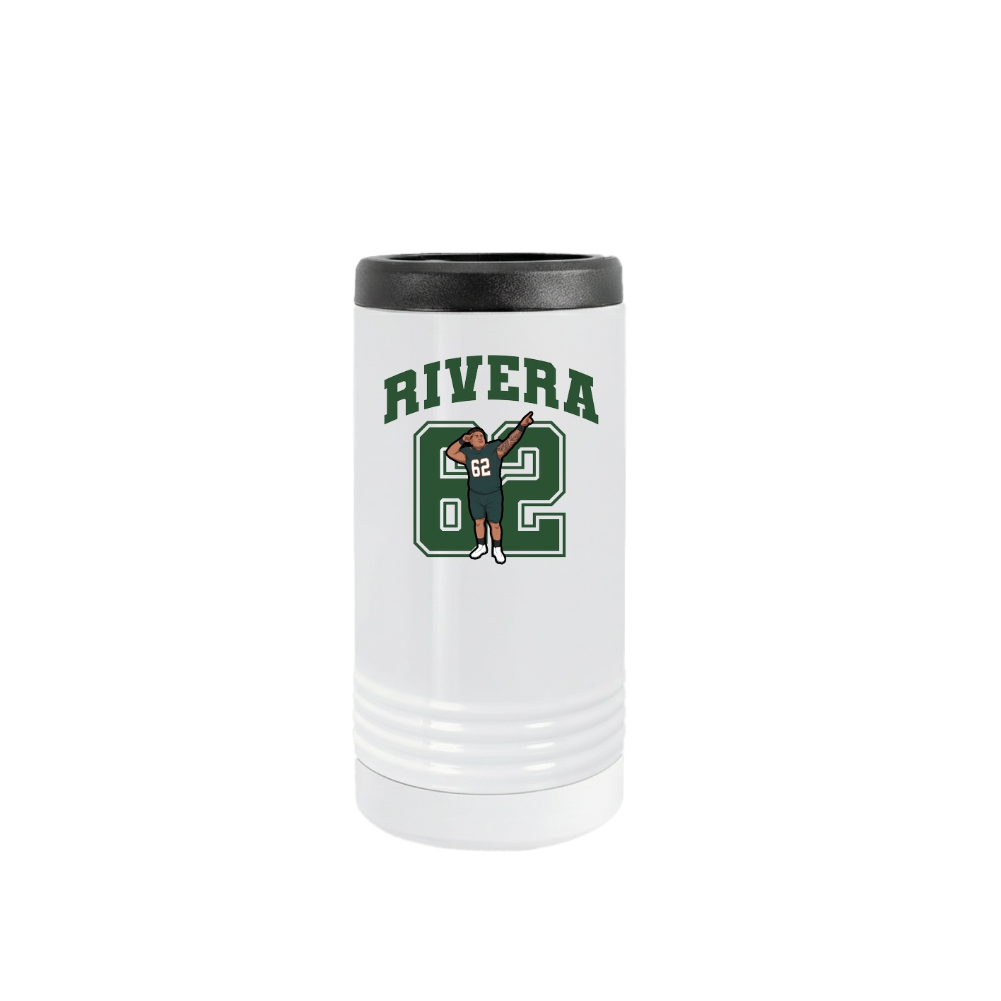Slim Beverage Holder — Number in White