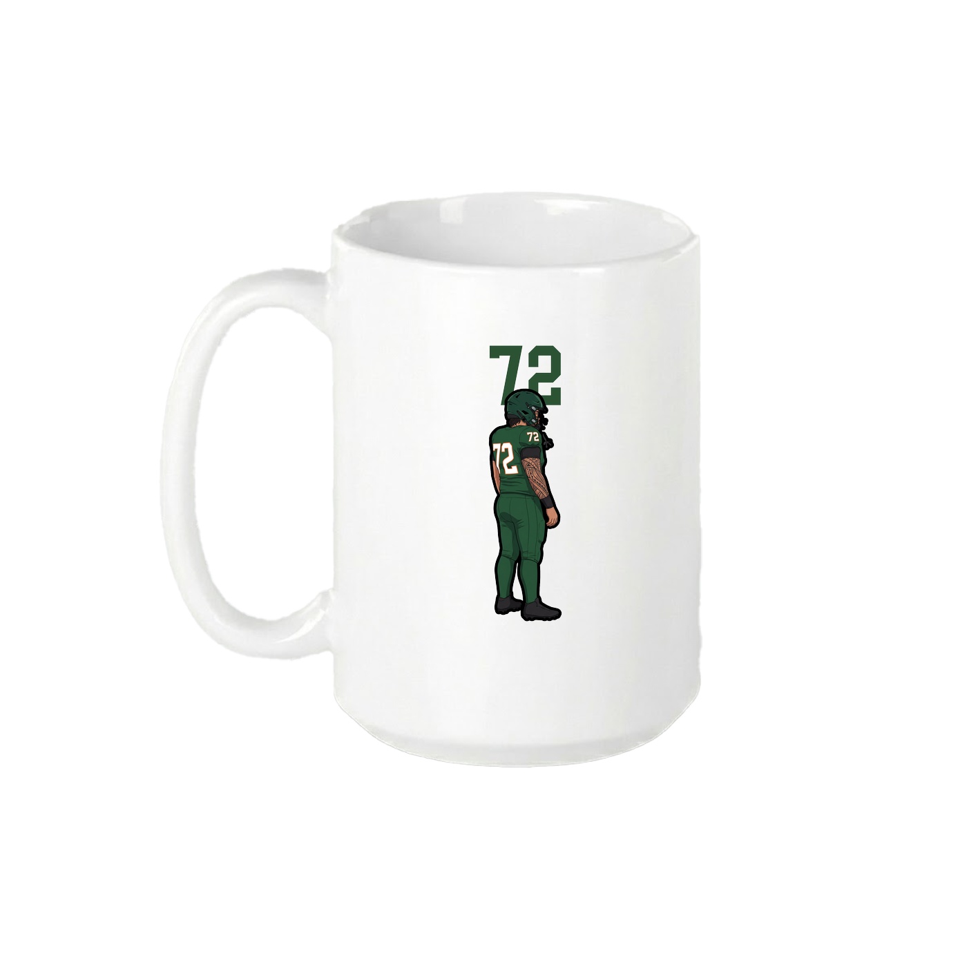 15oz Coffee Mug — Number Top in White