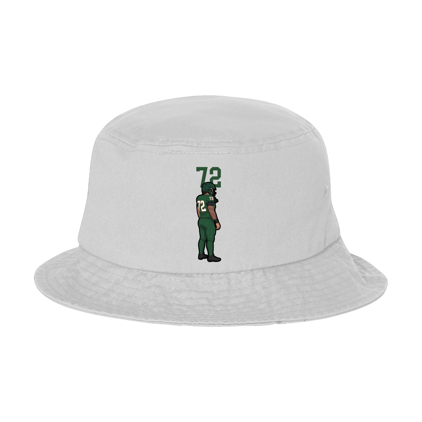 Bucket Cap — Number Top in White