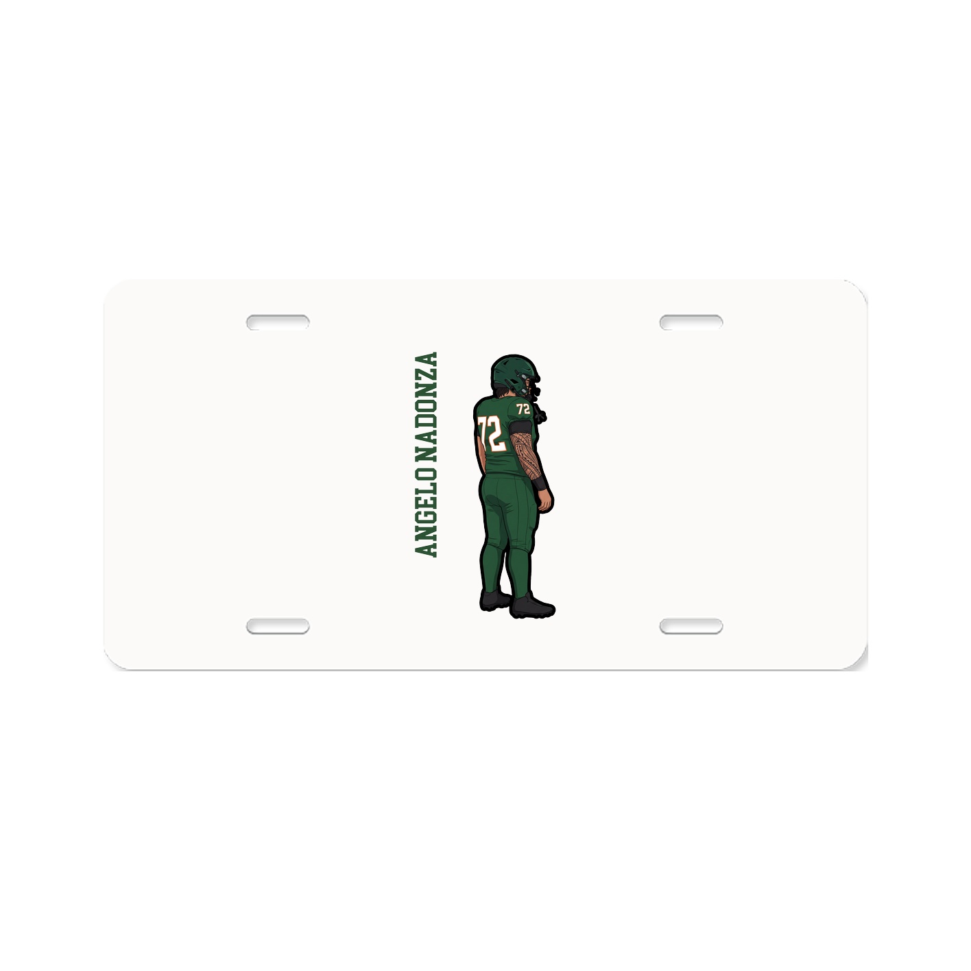 License Plate — Name Vertical in Classic