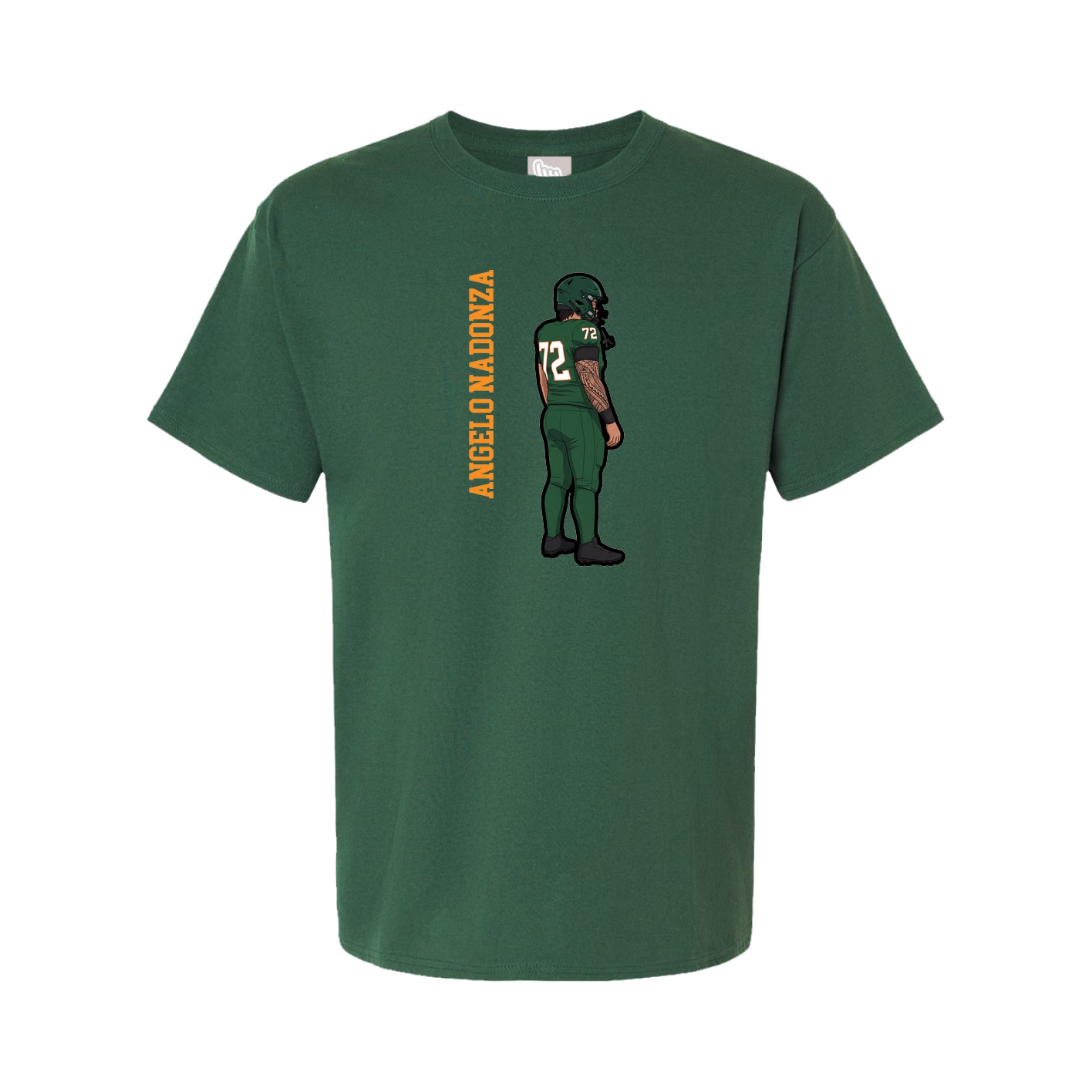 Tee — Name Vertical in Green