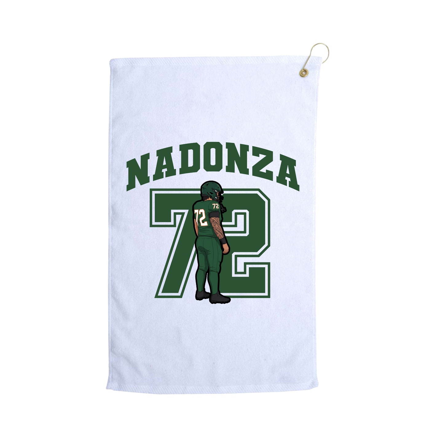 Golf Towel — Number in White