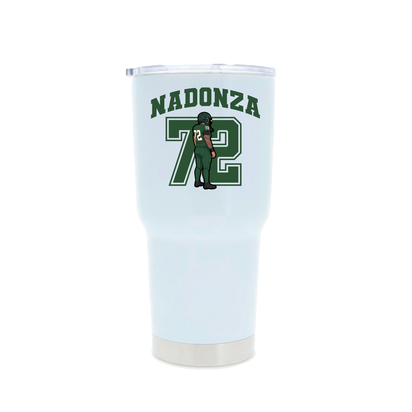 30oz Stainless Steel Tumbler — Number in White