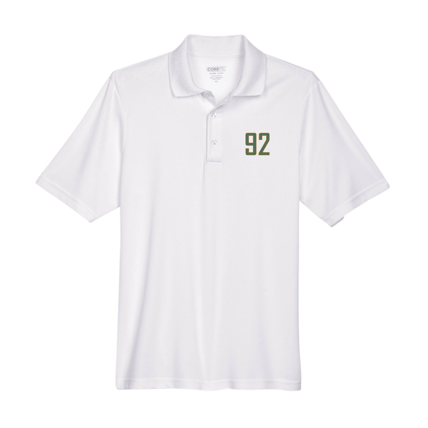 Performance Polo — Front Shirsy in White