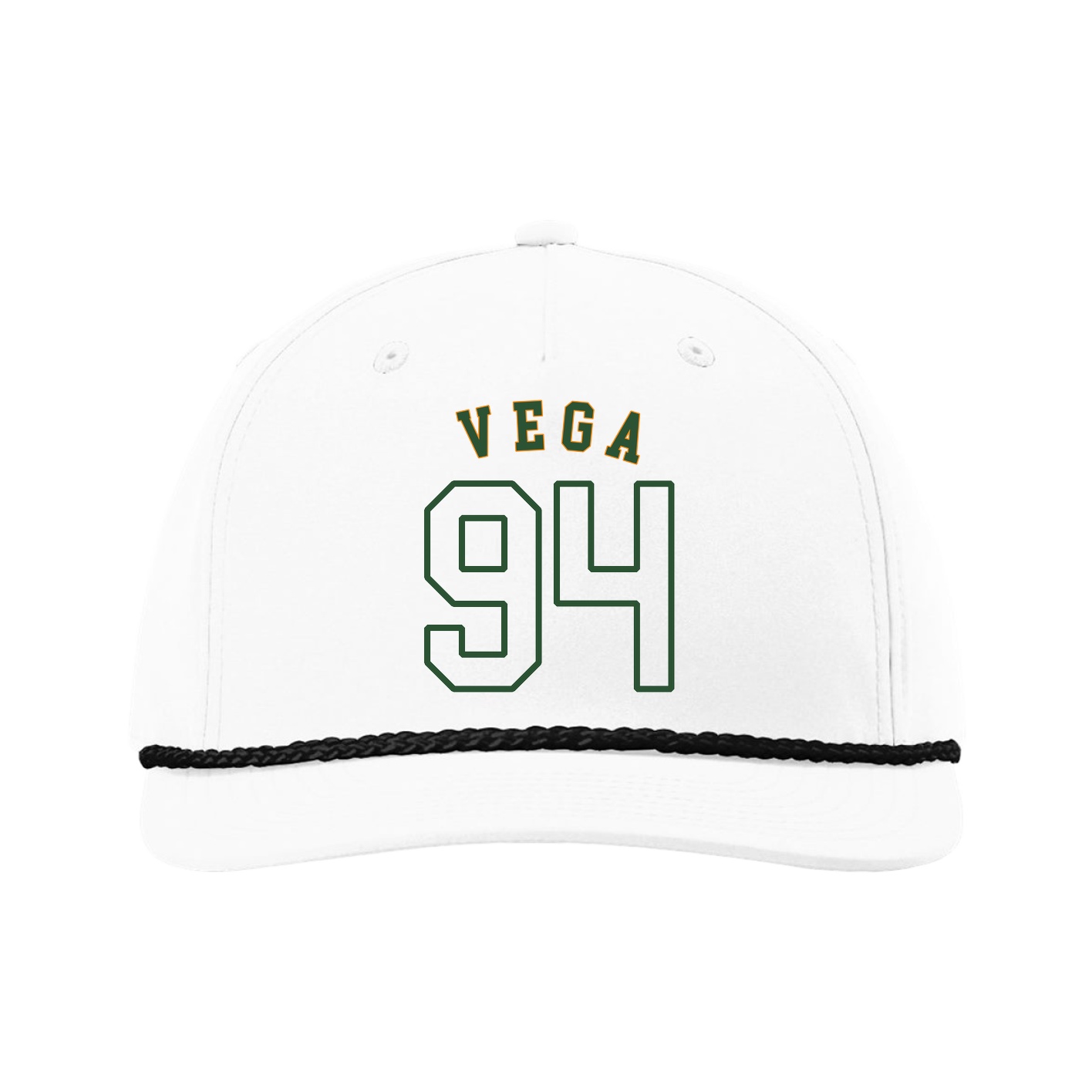 Five-Panel Classic Rope Cap — Shirsey Arch in White