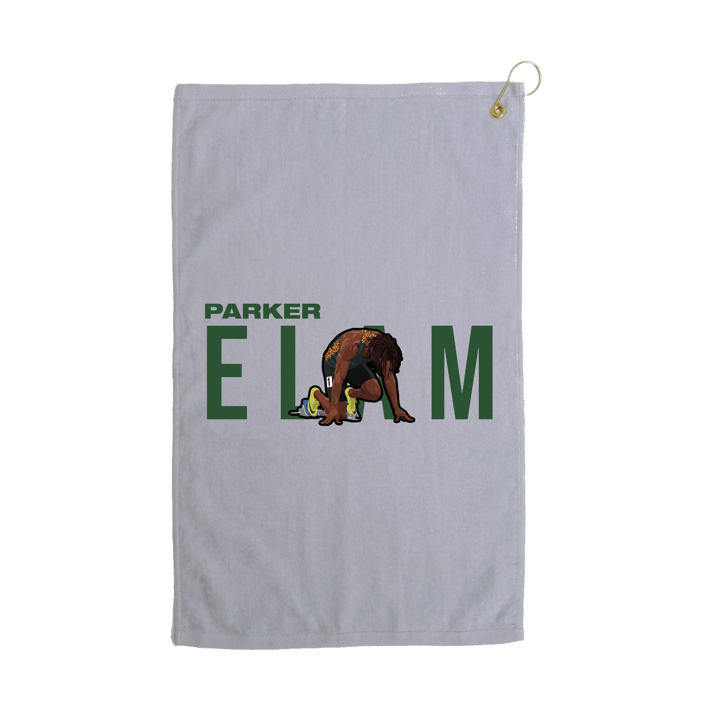 Golf Towel — Player Name in Grey