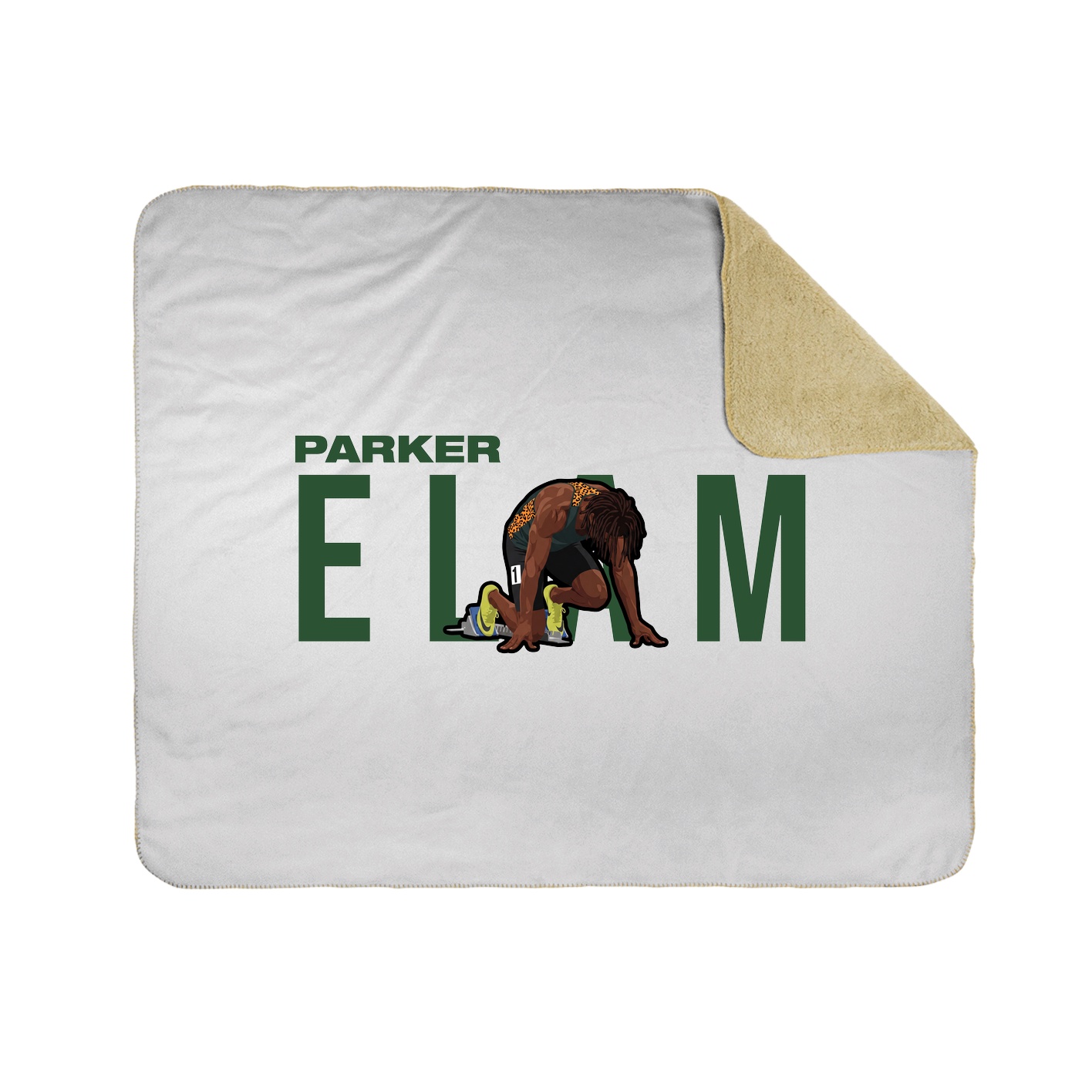 Throw Blanket — Player Name in White