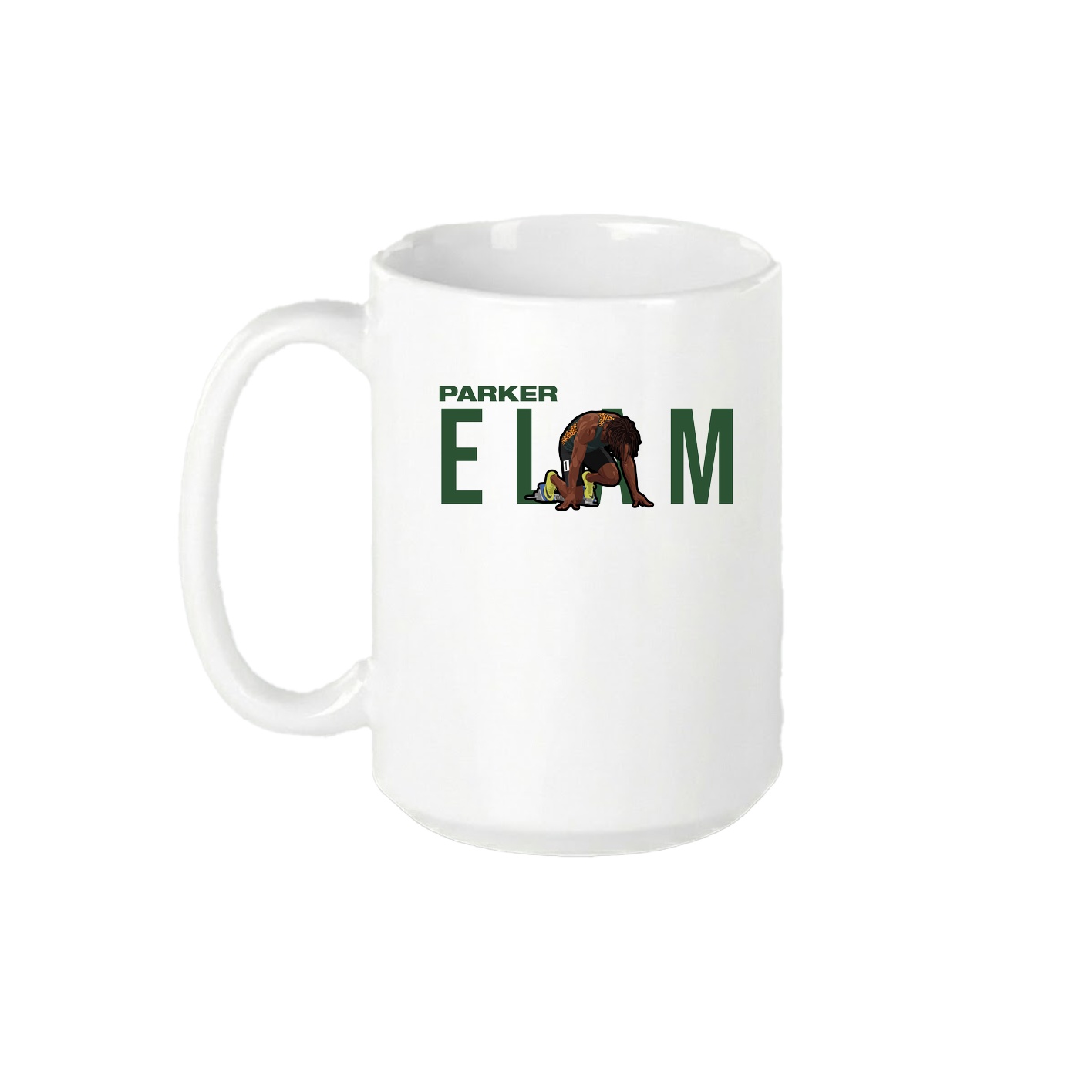 15oz Coffee Mug — Player Name in White