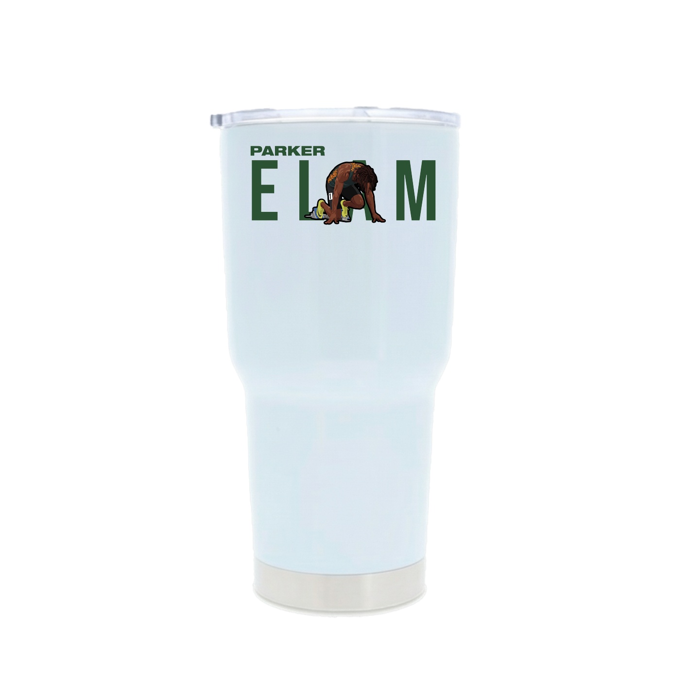 30oz Stainless Steel Tumbler — Player Name in White