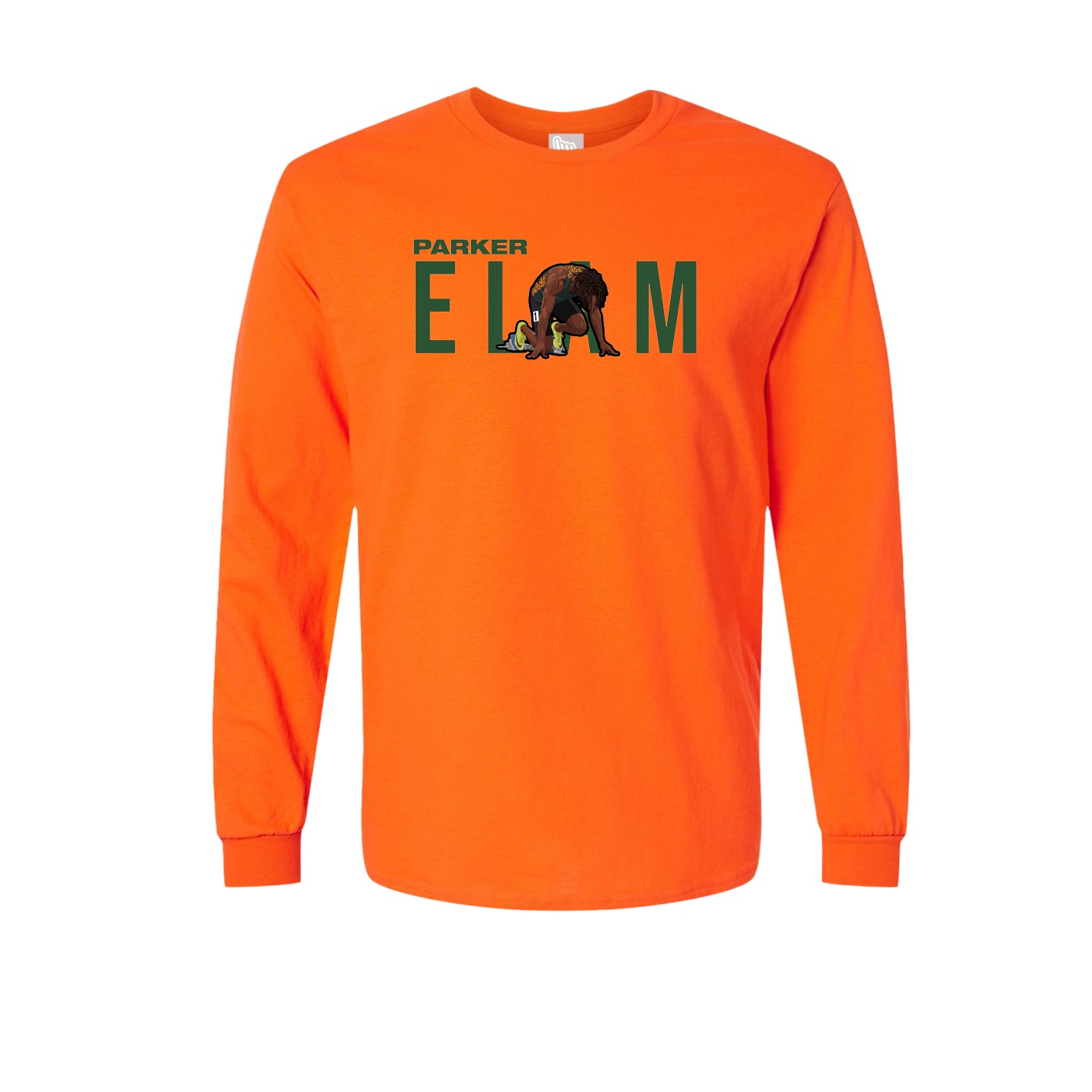 Long Sleeve Tee — Player Name in Orange