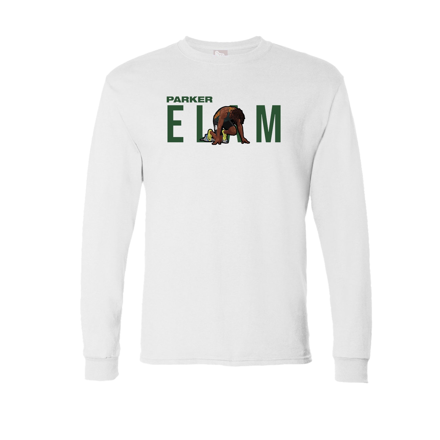 Long Sleeve Tee — Player Name in White