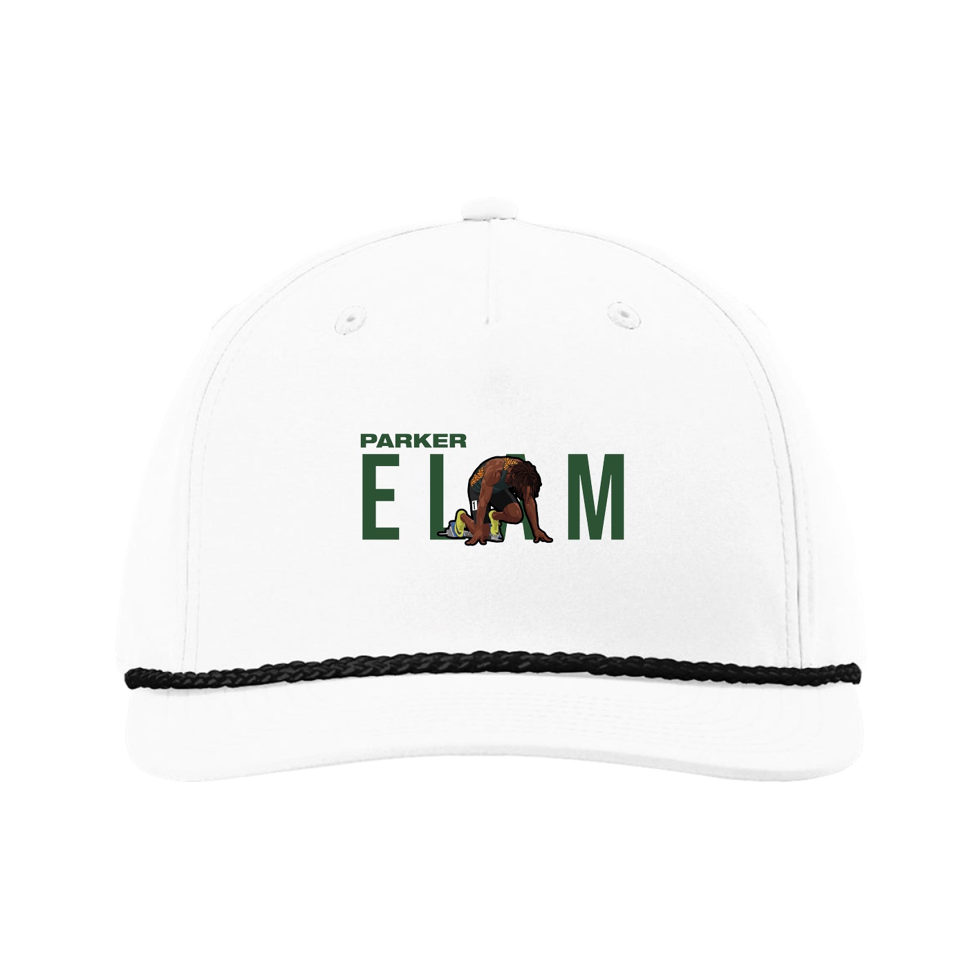 Five-Panel Classic Rope Cap — Player Name in White