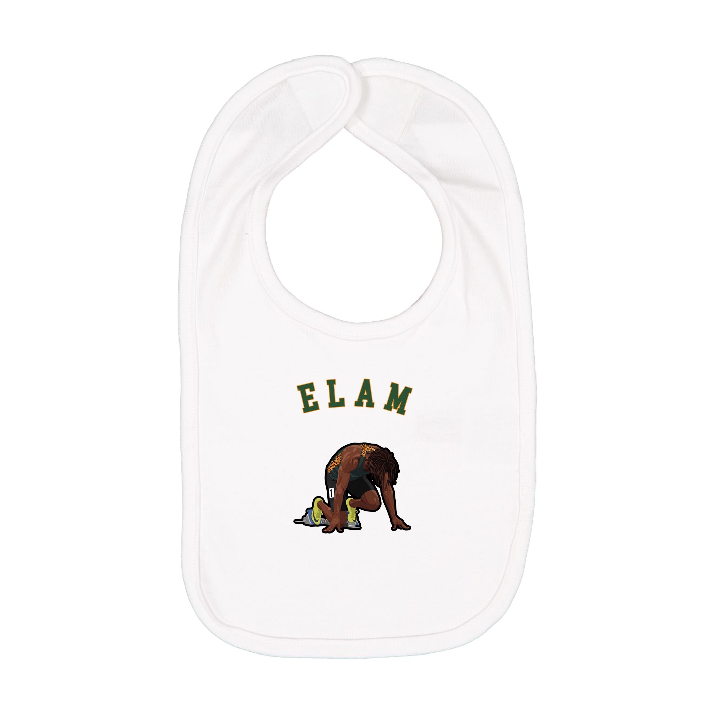 Infant Bib — Shirsey Arch in White