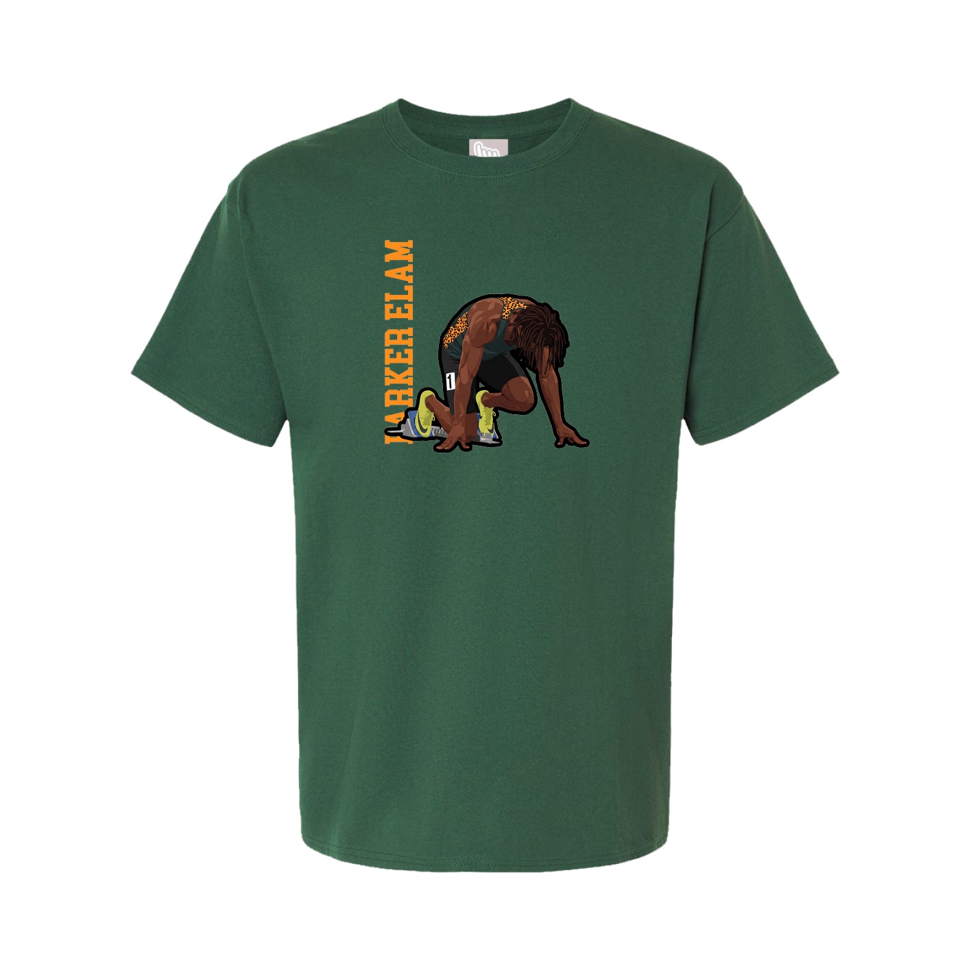 Youth Tee — Name Vertical in Green