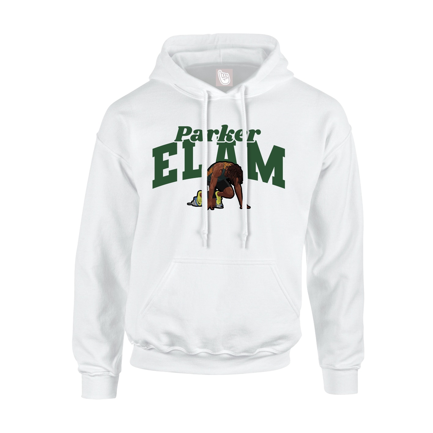 Hoodie — Signature Arch in White