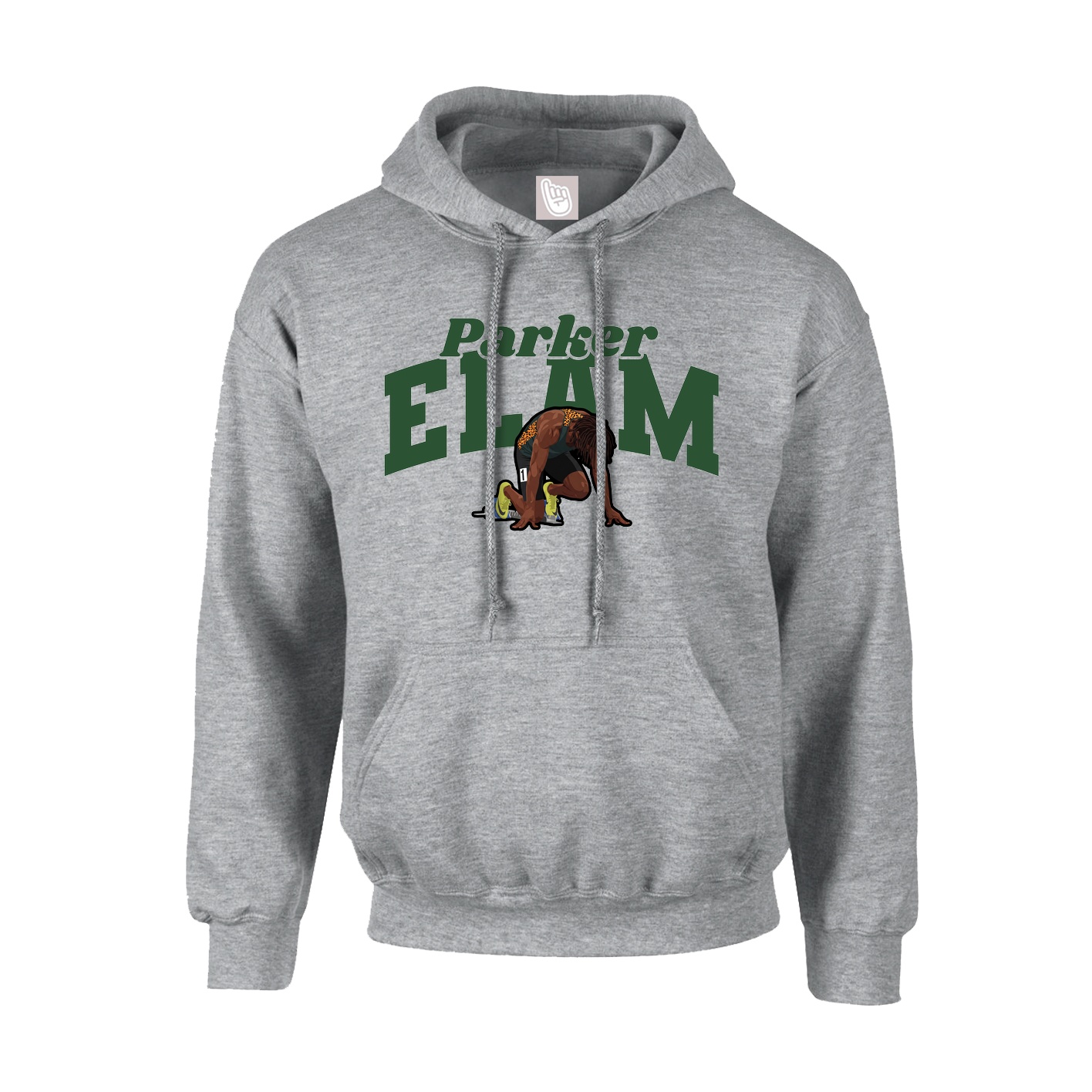 Youth Hoodie — Signature Arch in Grey