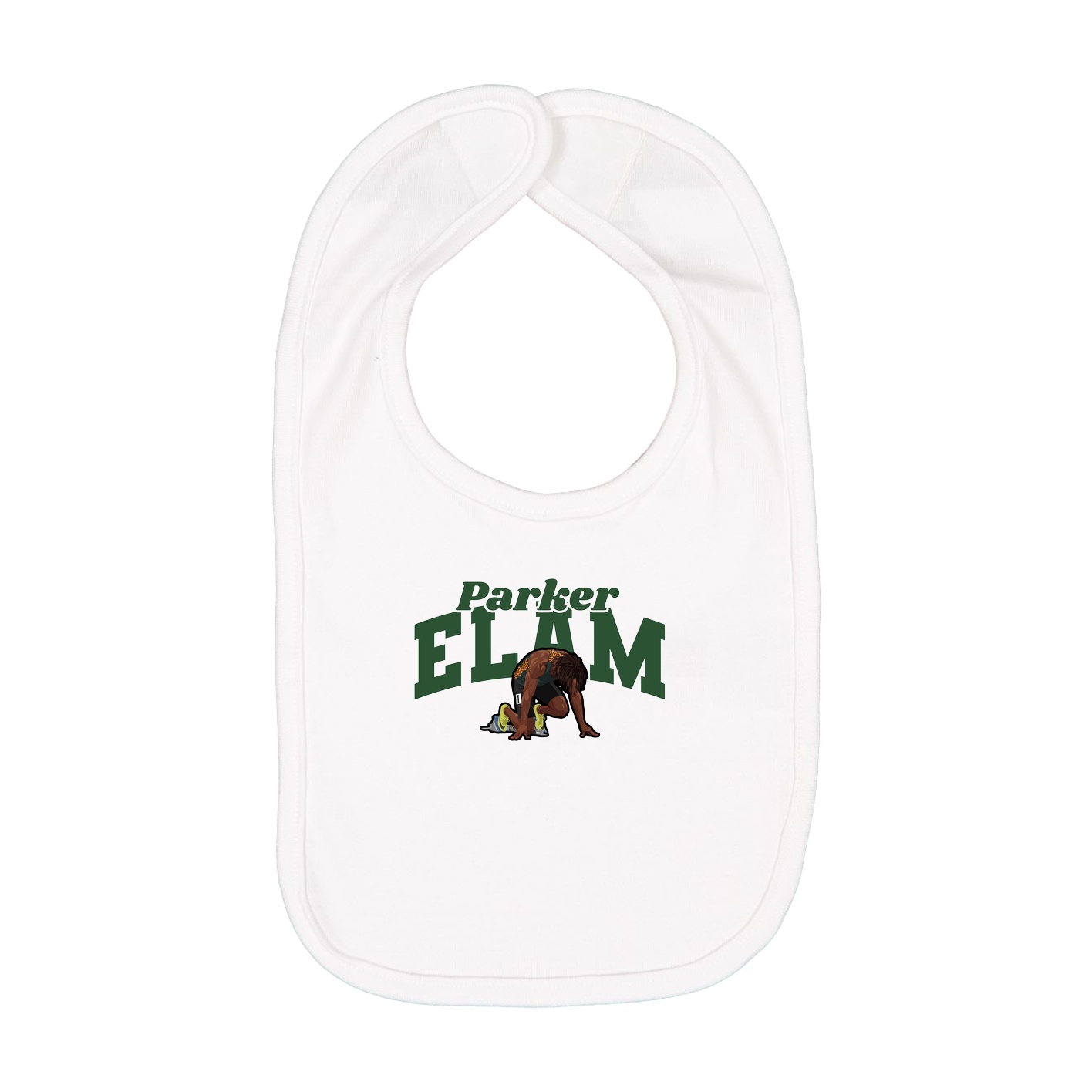 Infant Bib — Signature Arch in White