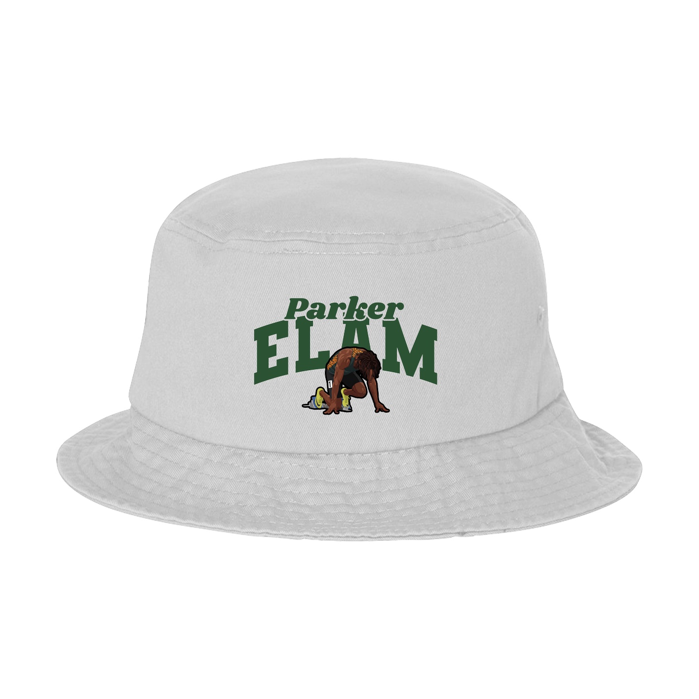 Bucket Cap — Signature Arch in White