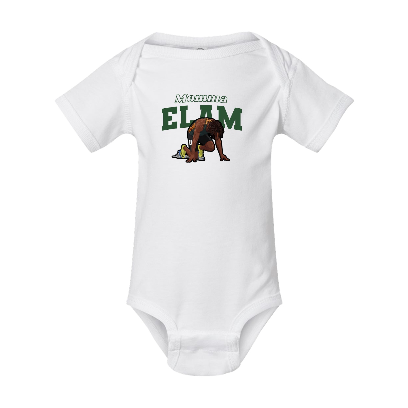 Baby Onesie — Mothers Day Block in White