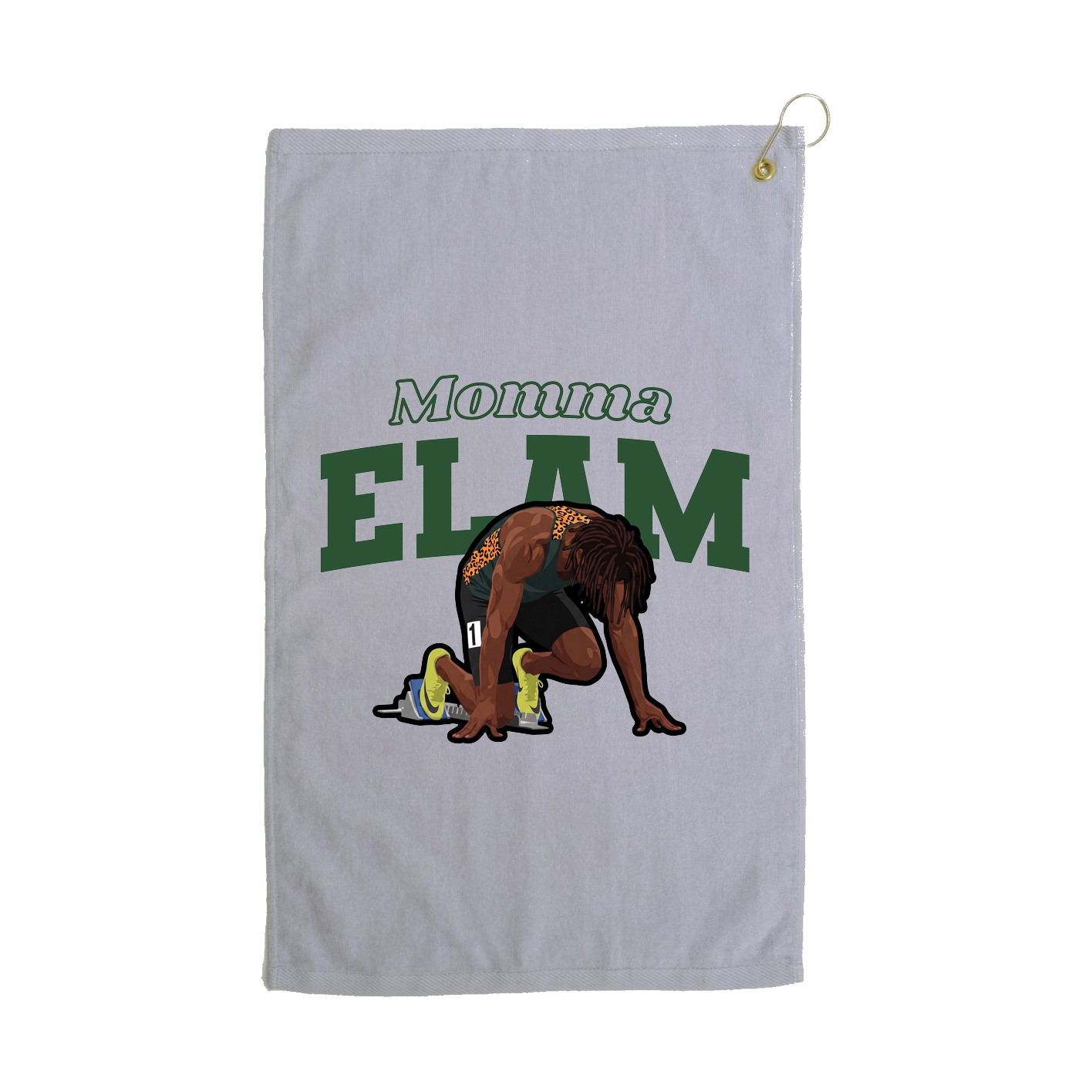 Golf Towel — Mothers Day Block in Grey