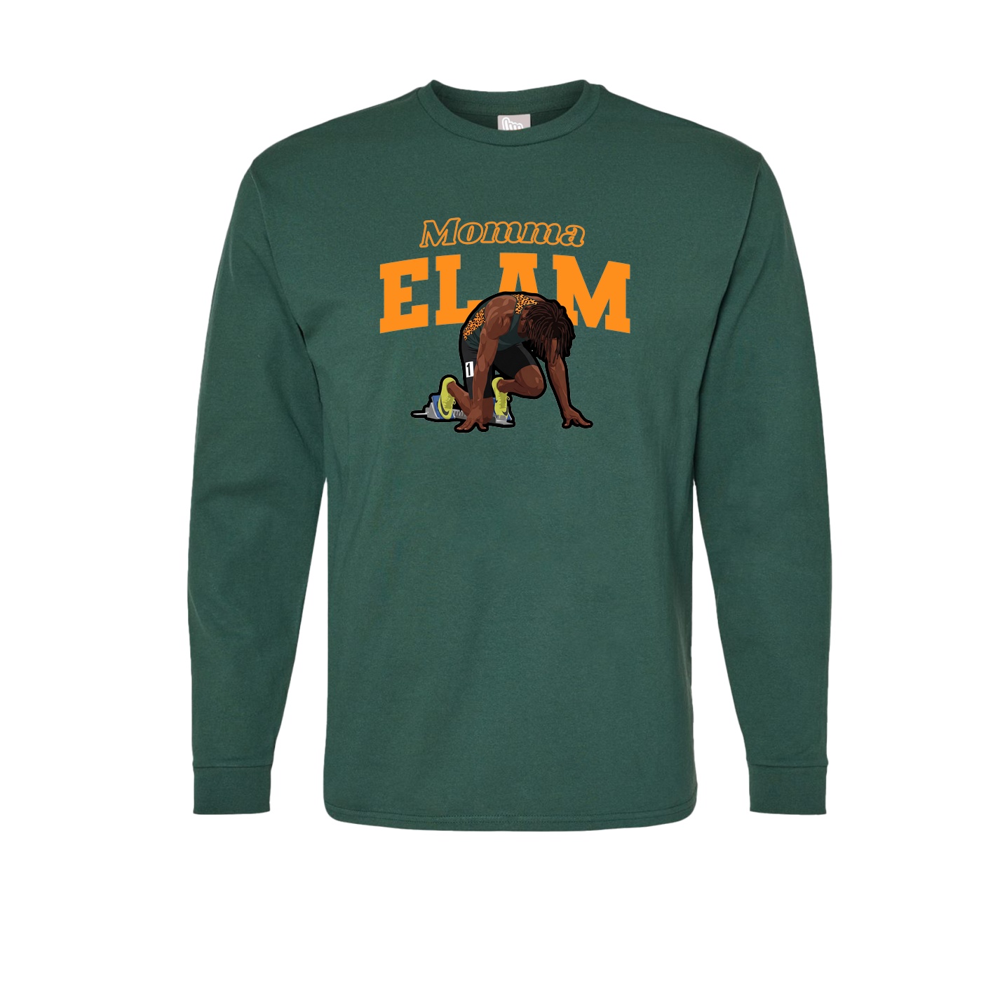 Long Sleeve Tee — Mothers Day Block in Green