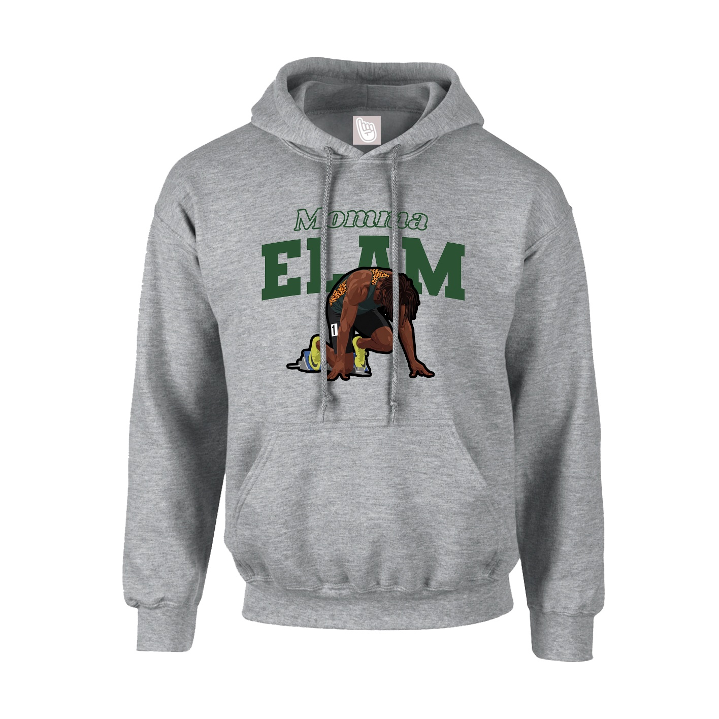 Youth Hoodie — Mothers Day Block in Grey