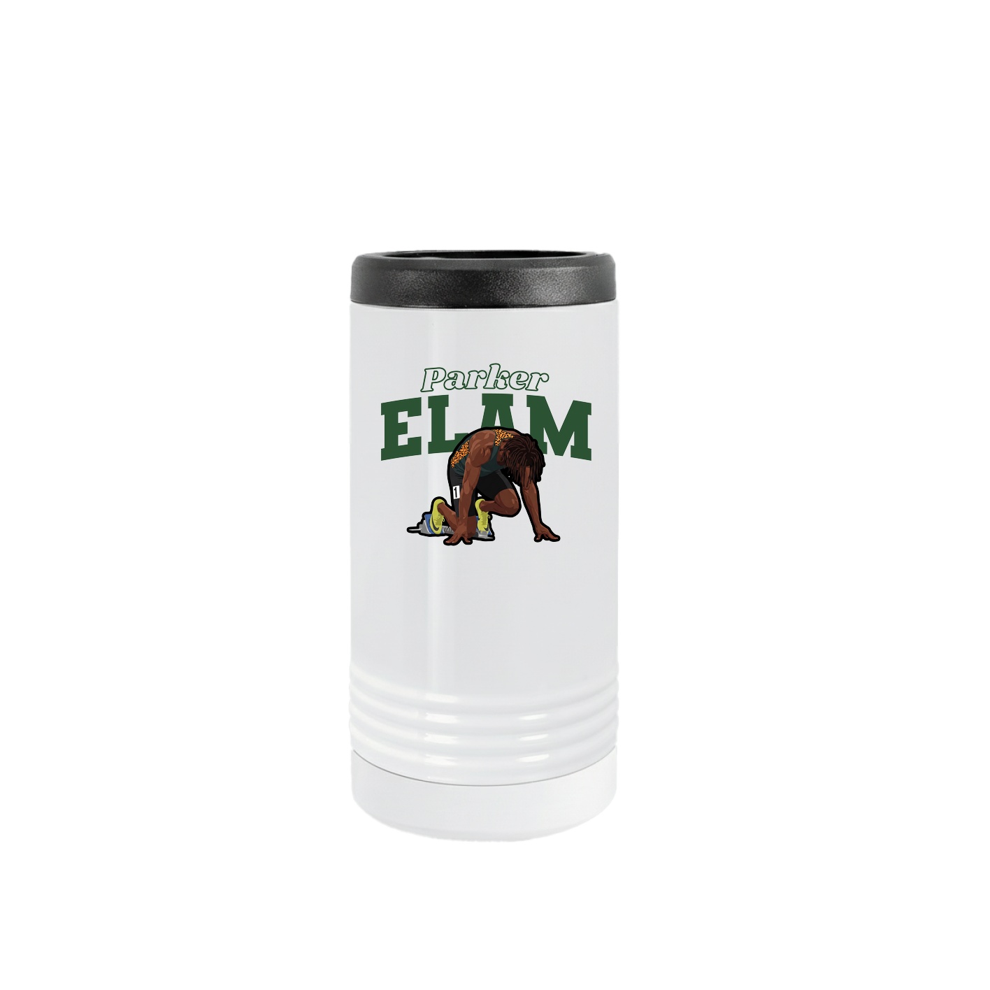 Slim Beverage Holder — Name Arch in White