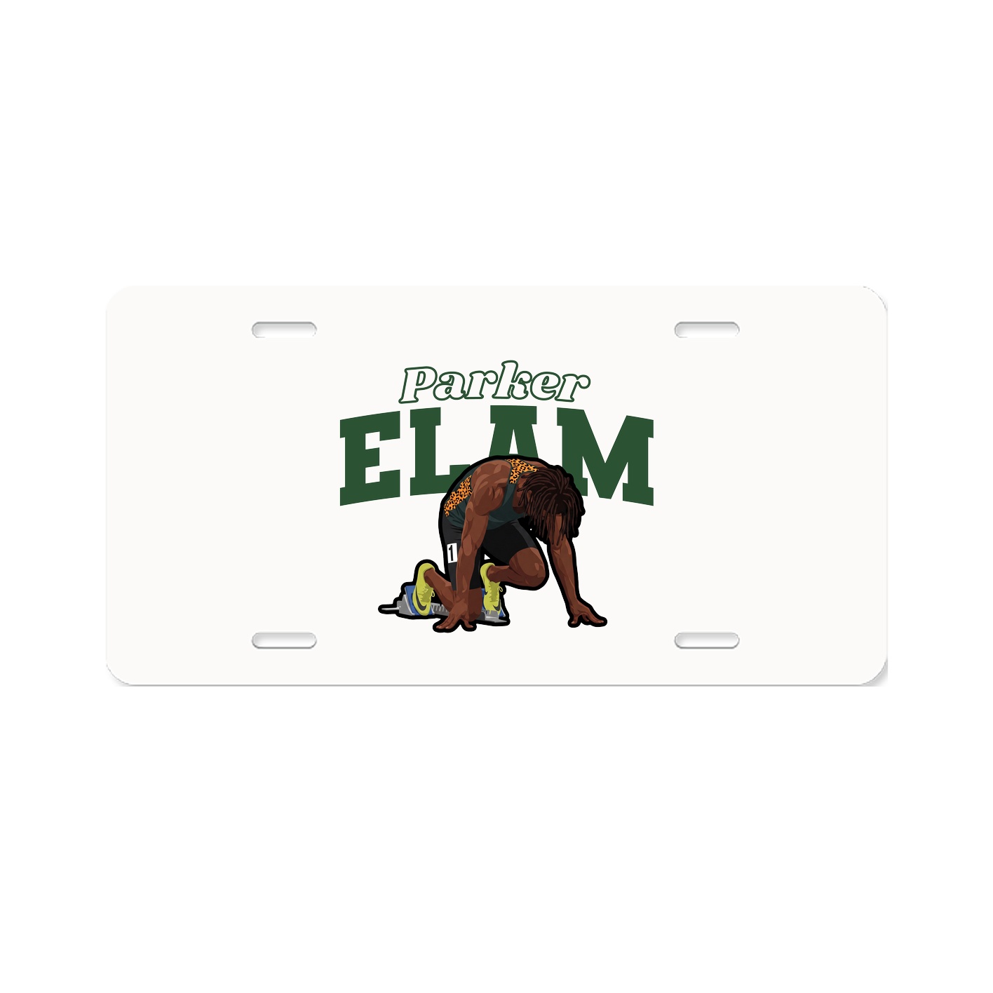 License Plate — Name Arch in Classic