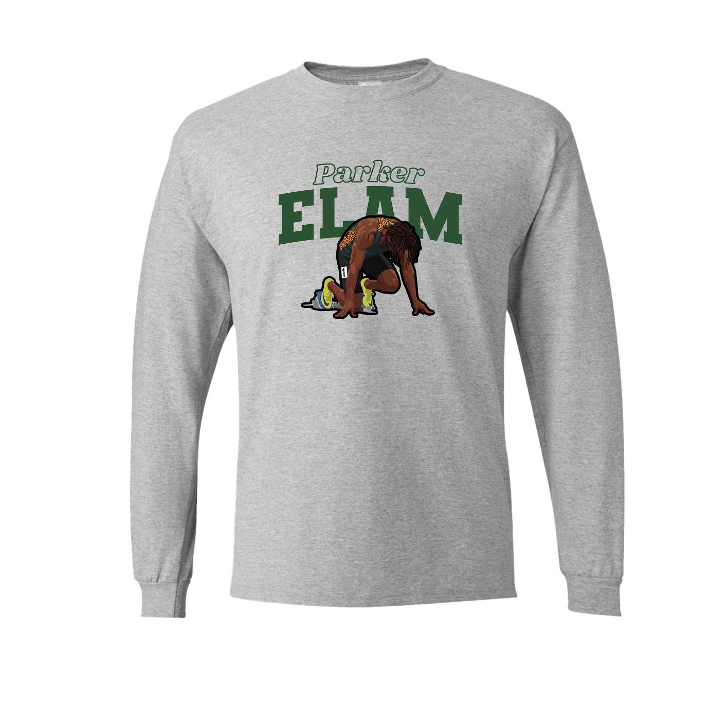 Long Sleeve Tee — Name Arch in Grey