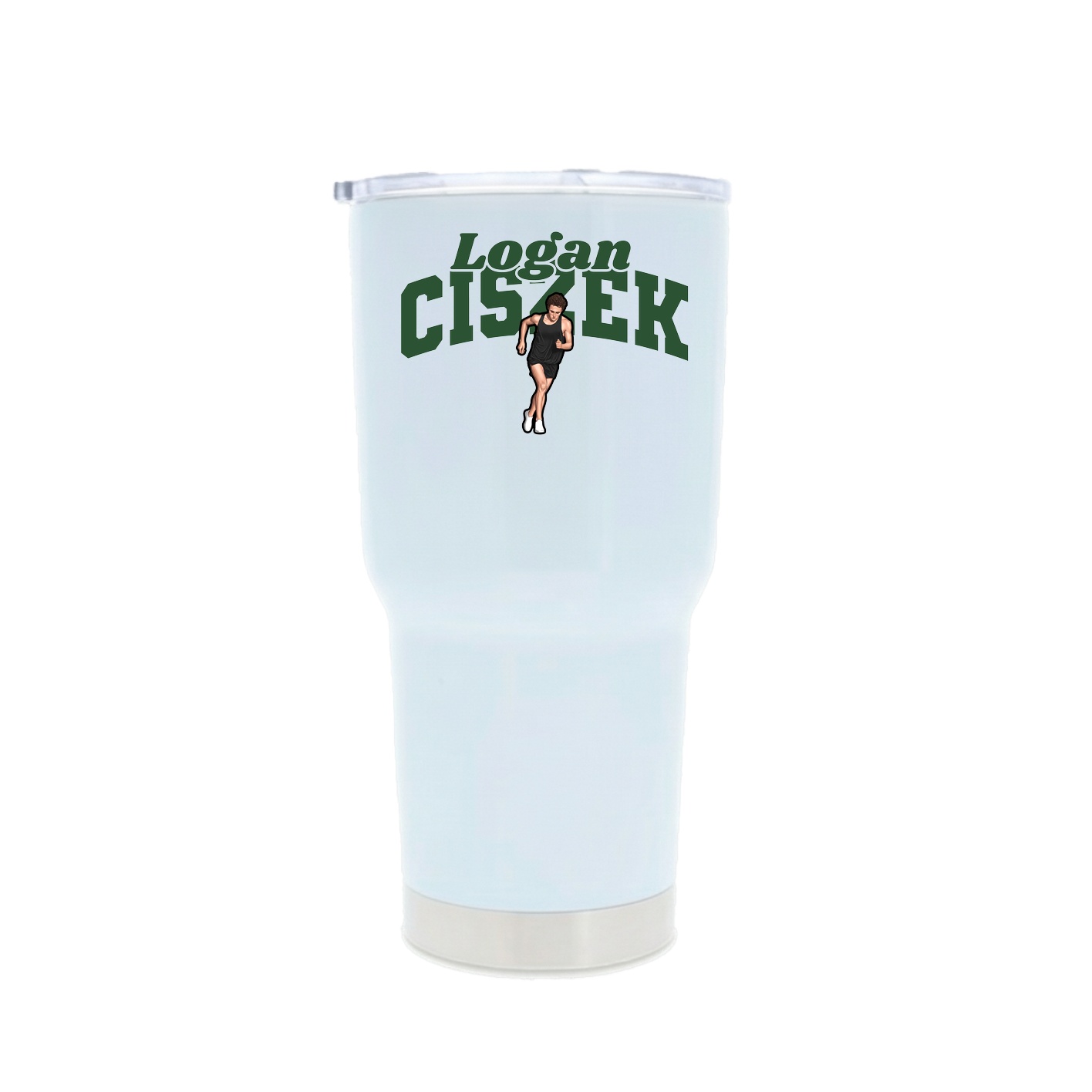 30oz Stainless Steel Tumbler — Signature Arch in White
