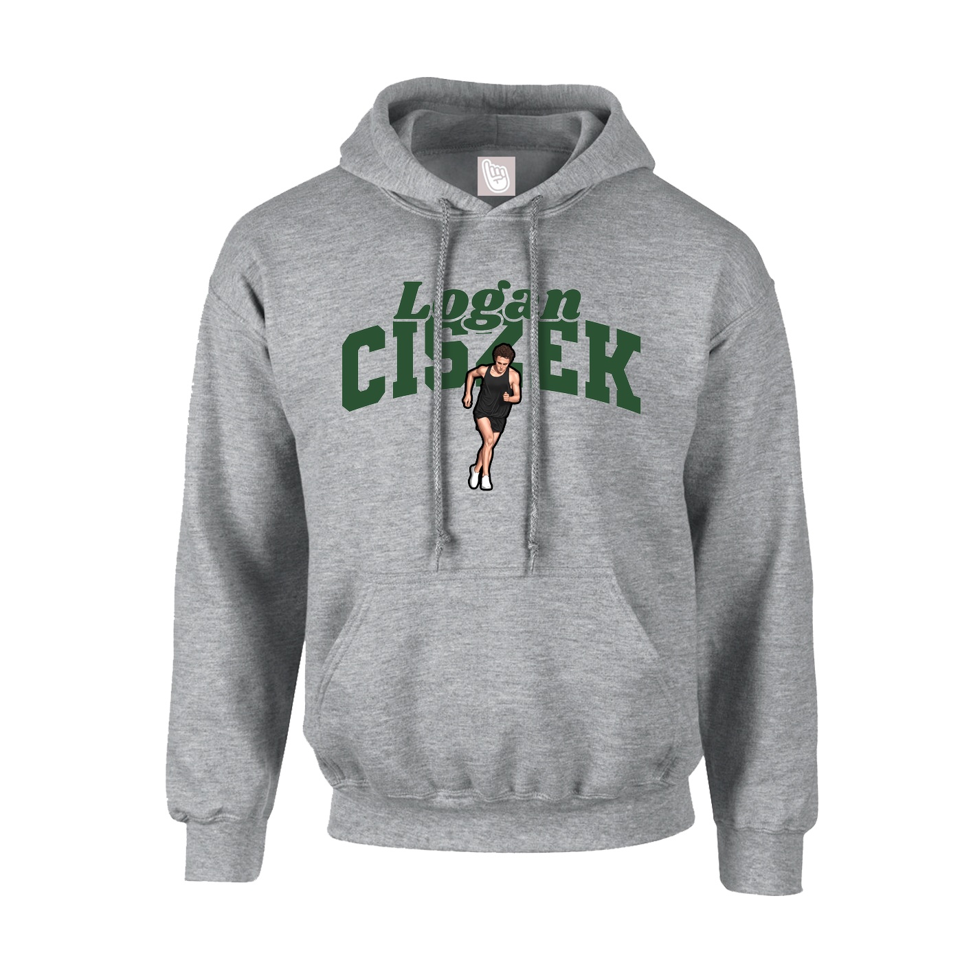Youth Hoodie — Signature Arch in Grey