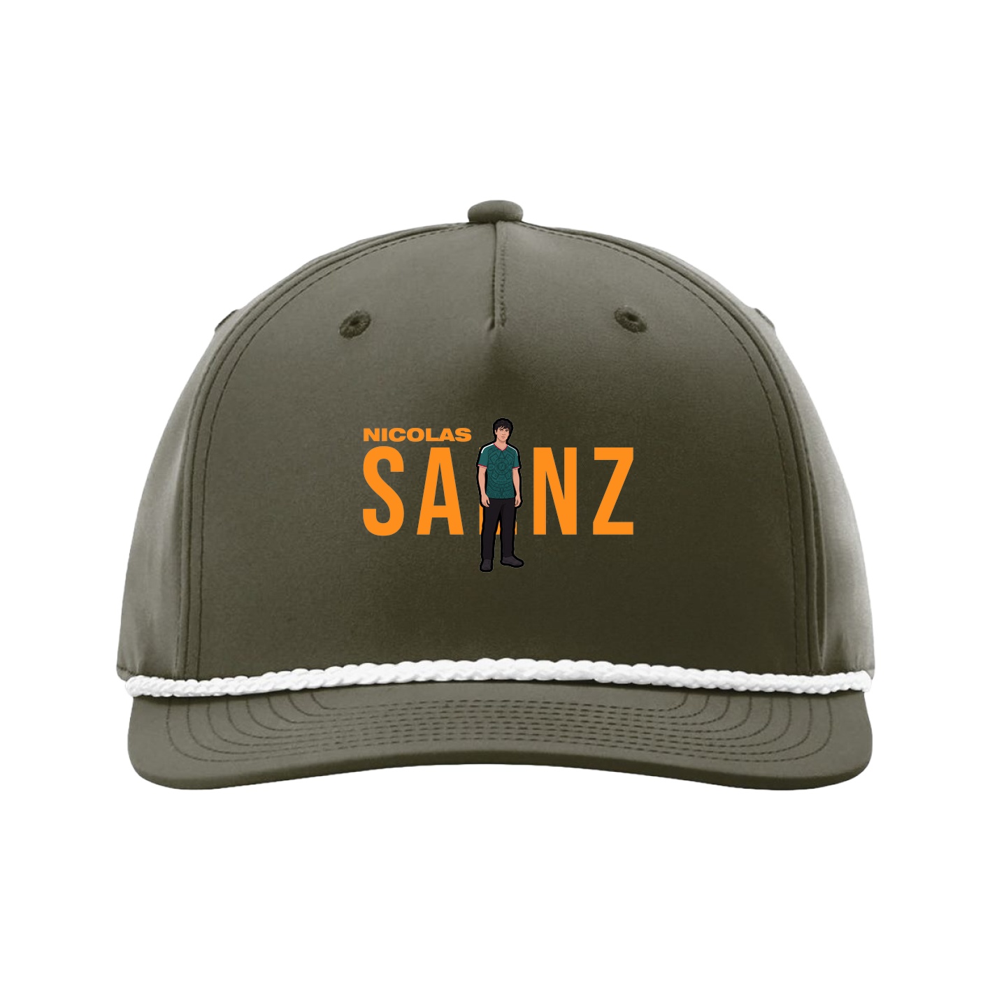 Five-Panel Classic Rope Cap — Player Name in Green